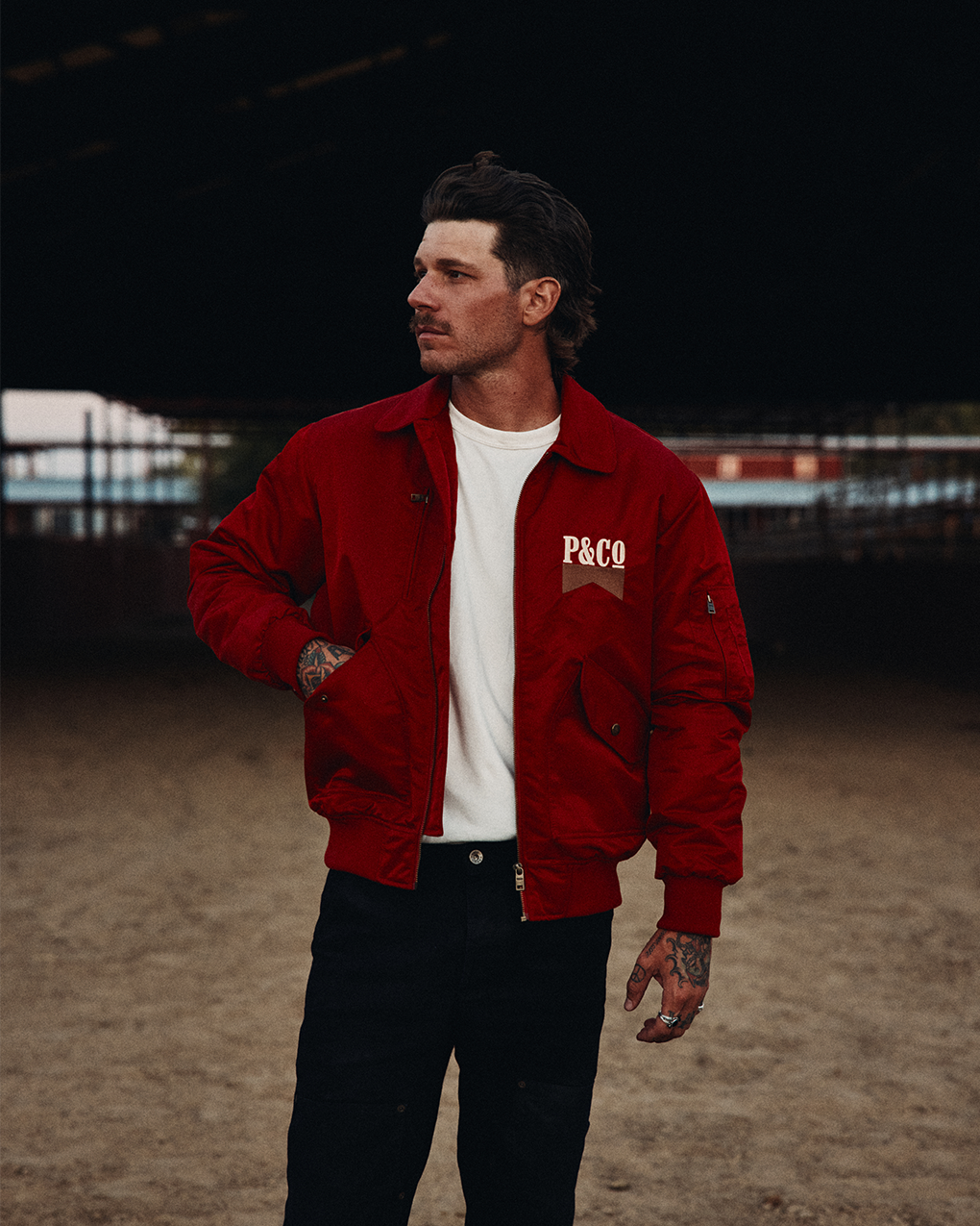 Bronco Bomber Jacket - Red