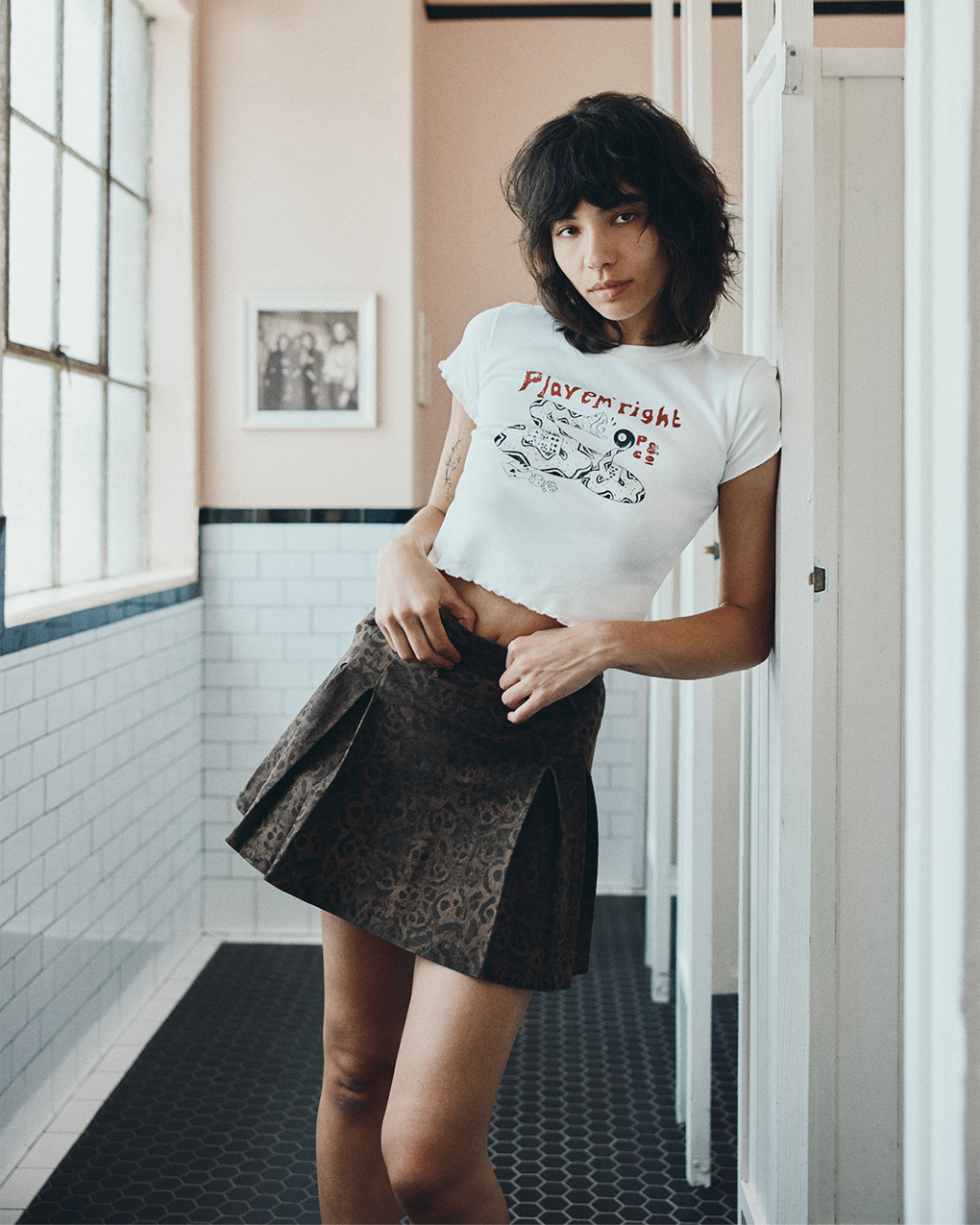 Edie Pleated Skirt - Leopard Print