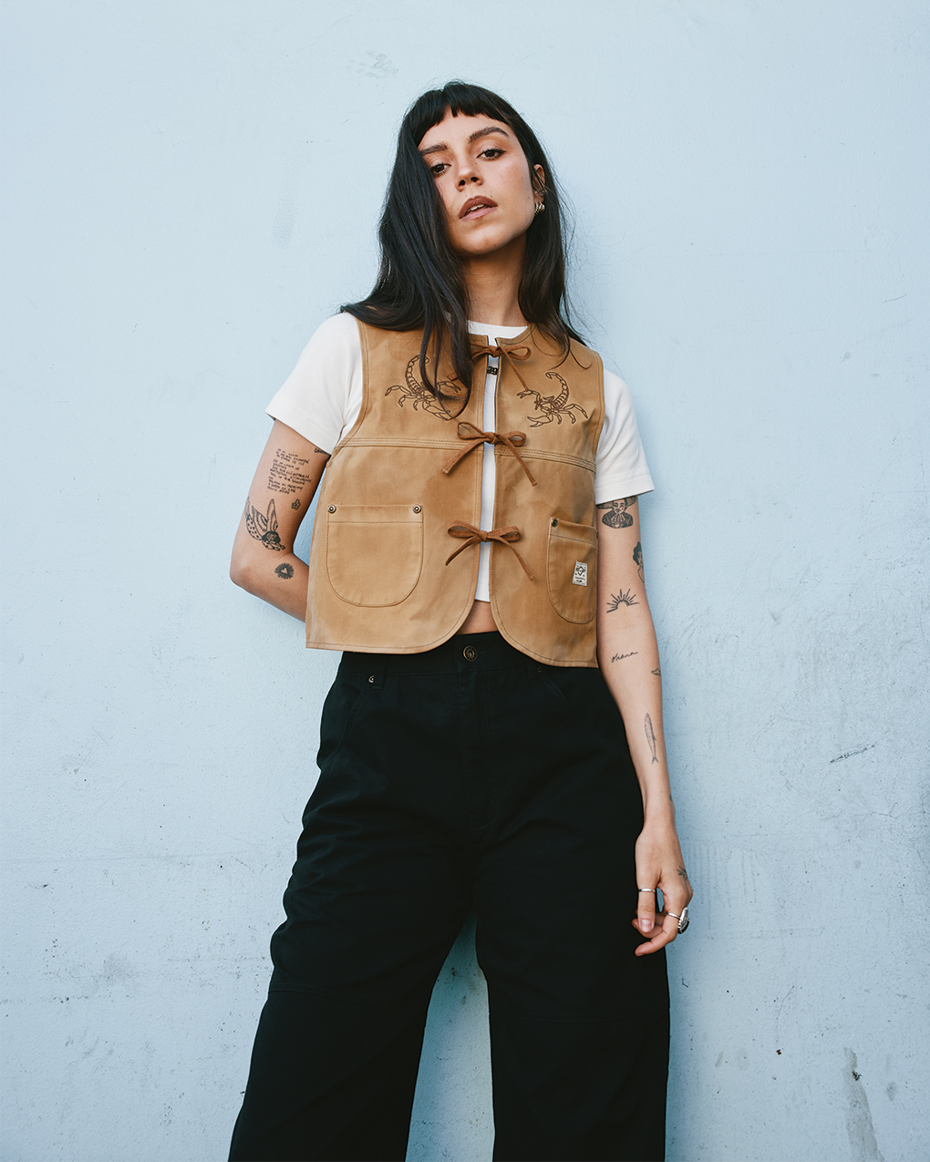 Scorpio Nomad Waxed Vest - Tan
