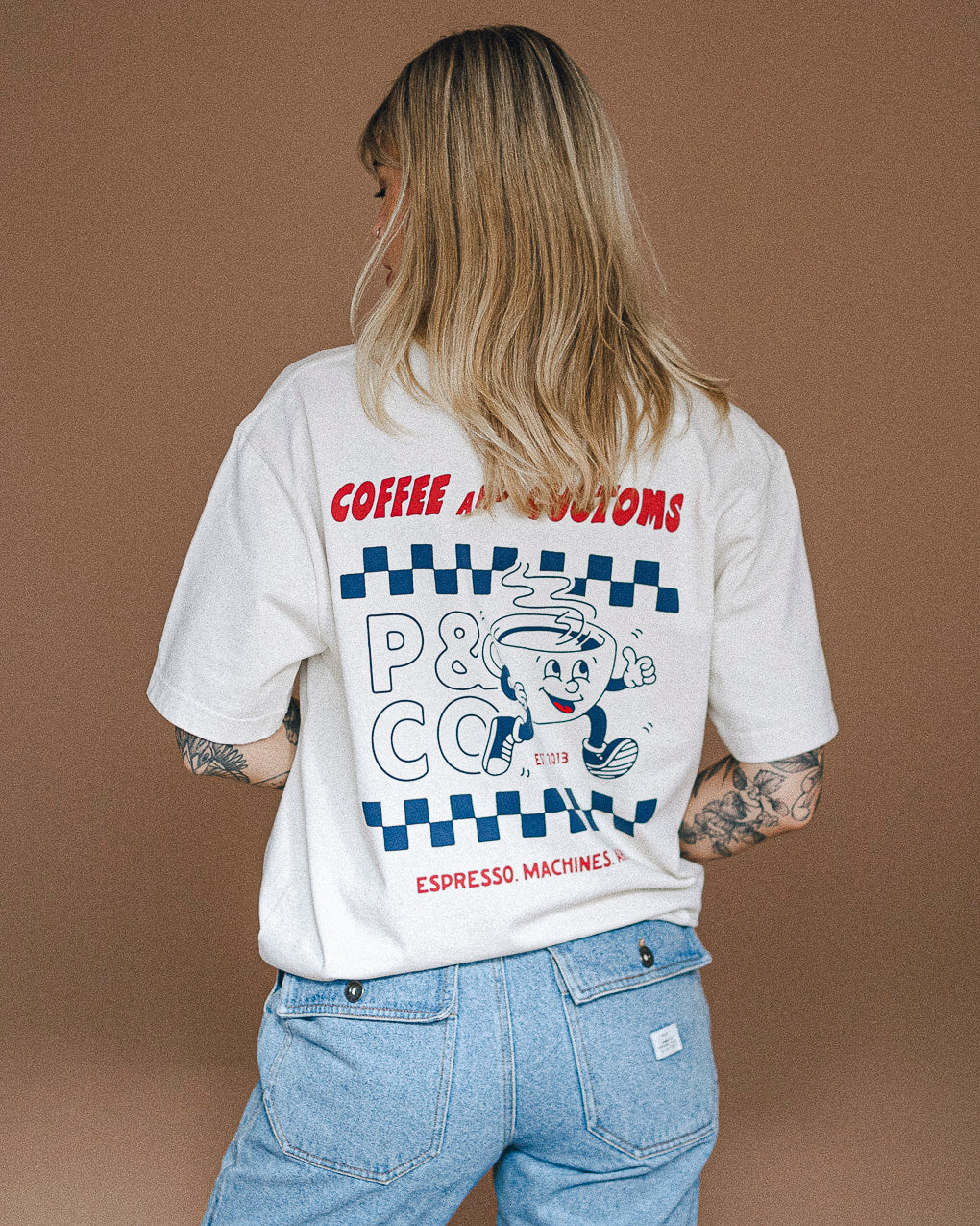 Coffee & Customs Boxy T-Shirt - Bone