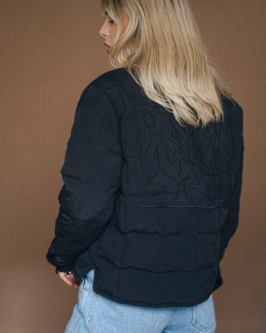 Time To Slow Quilted Jacket - Washed Black