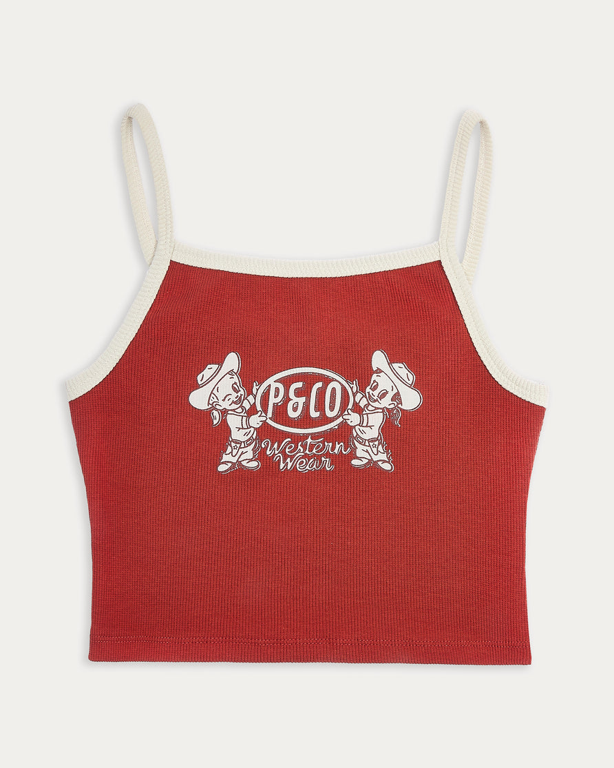 Western Wear Cami Top - Rust