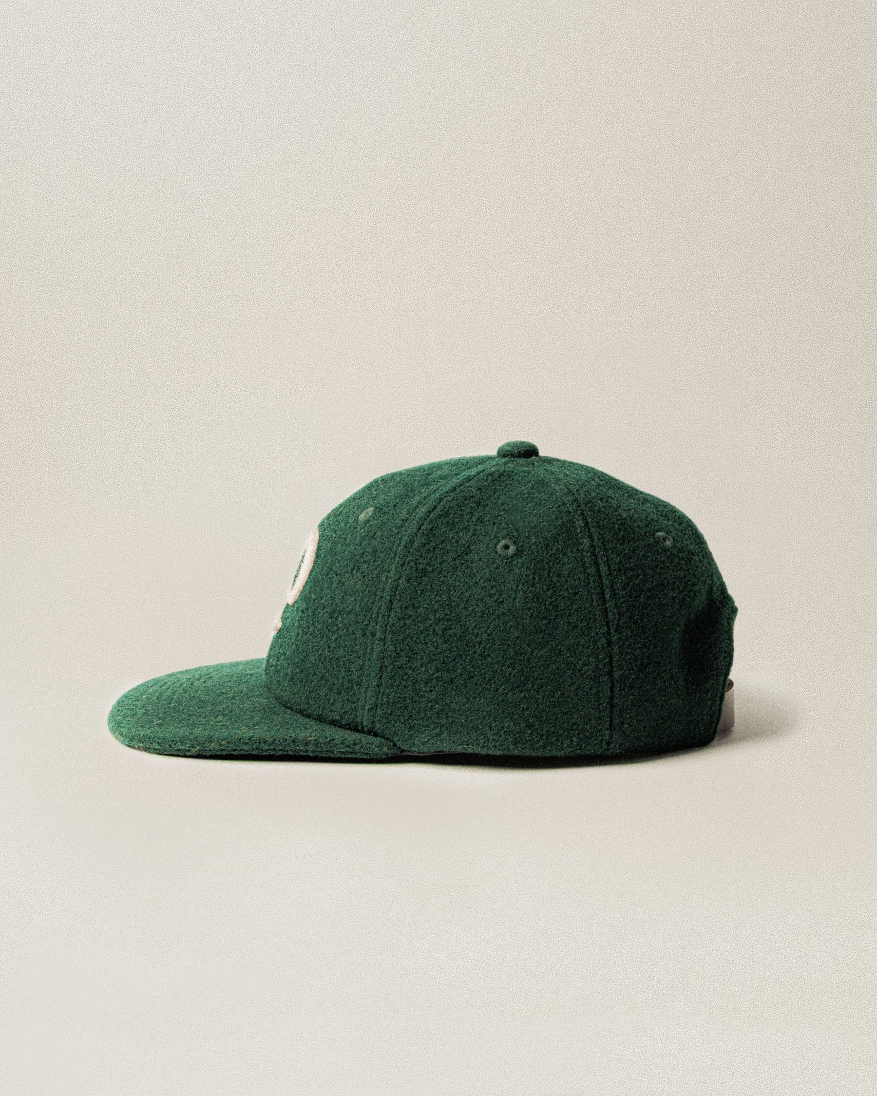 Woodland Green Varsity Wool 6 Panel Cap | Hats & Beanies ‐ P&Co