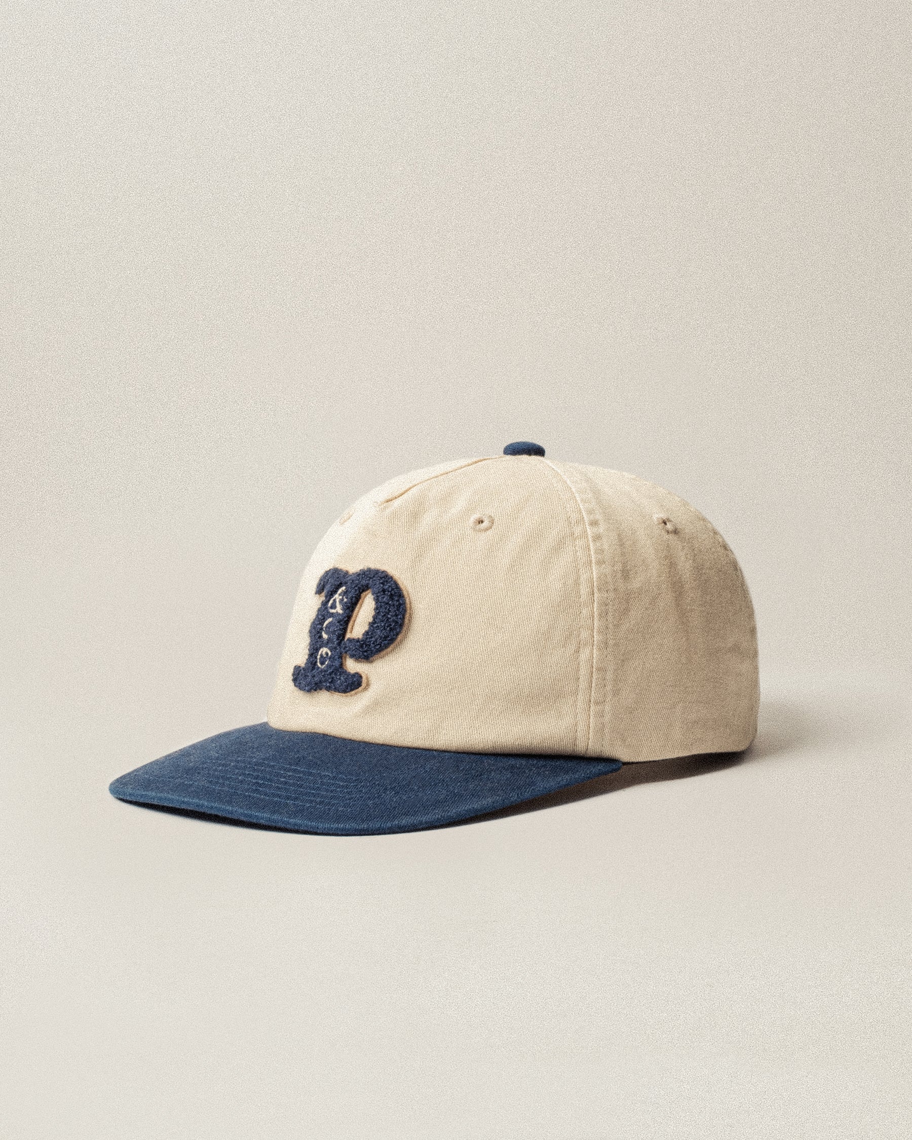Navy Pinstripe Drifters Wool 5 Panel Cap | Hats & Beanies ‐ P&Co