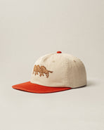 Bronco 5 Panel Cap - Ecru & Red