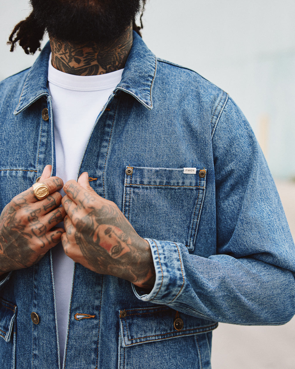 Colmore Chore Jacket - Washed Denim