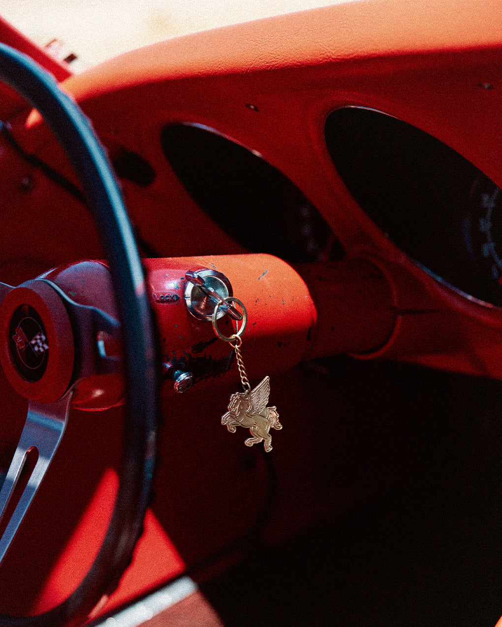 Pegasus Keyring - Brass