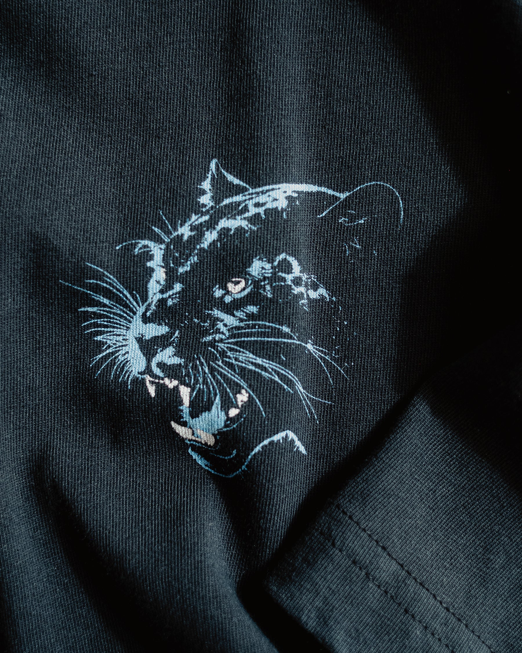 Panther Sports Boxy T-Shirt - Heavy Washed Black