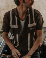 Delon Knitted Polo - Brown