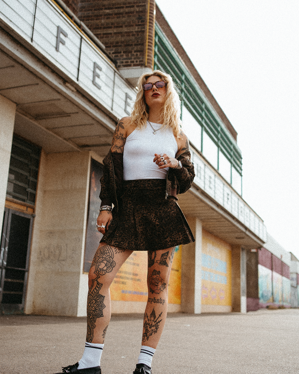 Edie Pleated Skirt - Leopard Print