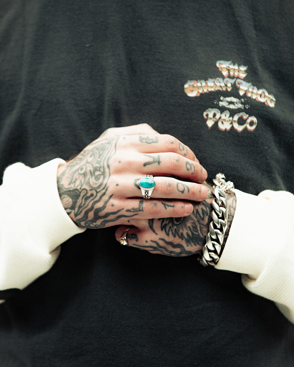 P&Co x TGF Turquoise Signet Ring - Sterling Silver