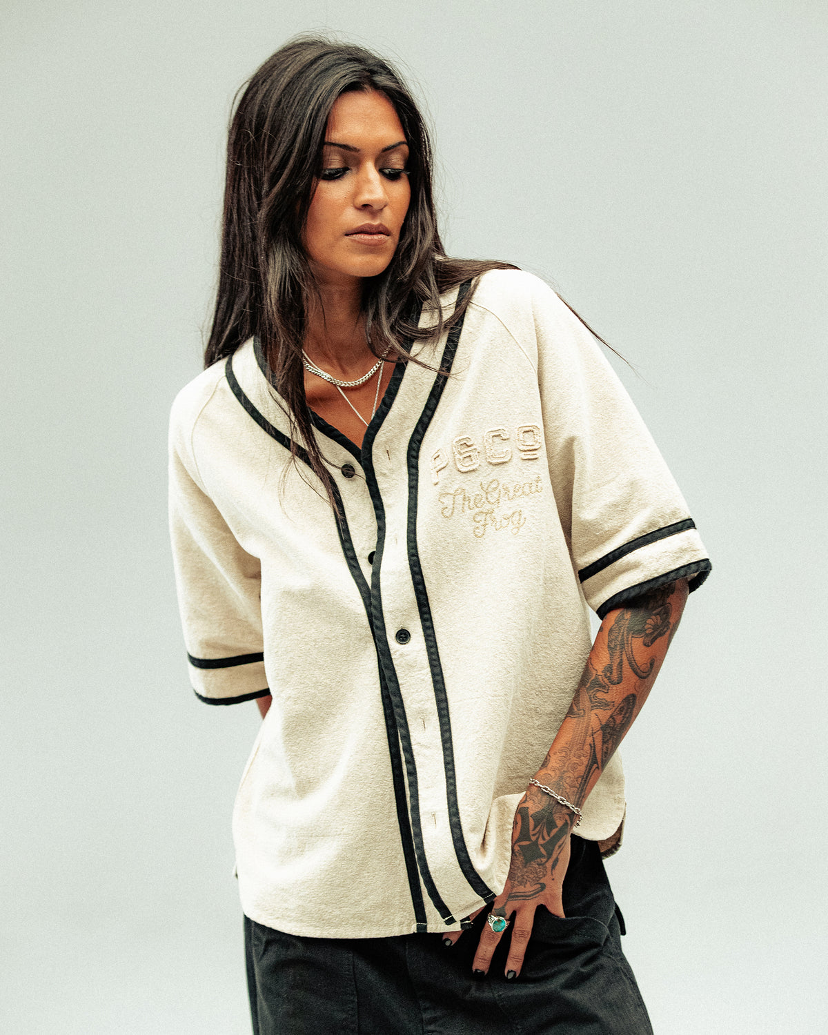 P&Co x TGF Baseball Jersey - Ecru