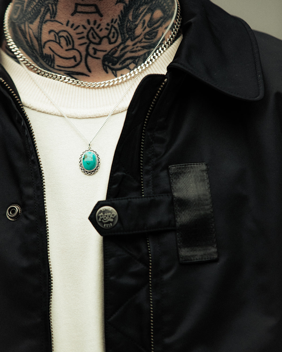 P&Co x TGF Turquoise Pendant Necklace - Sterling Silver