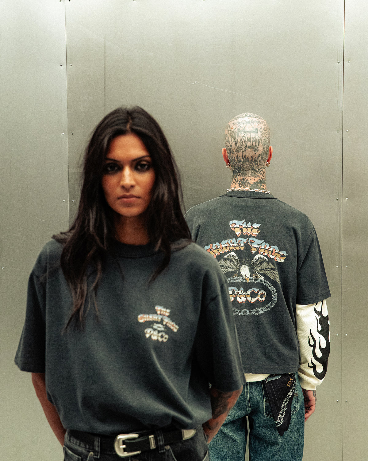 P&Co x TGF Boxy T-Shirt - Heavy Washed Black