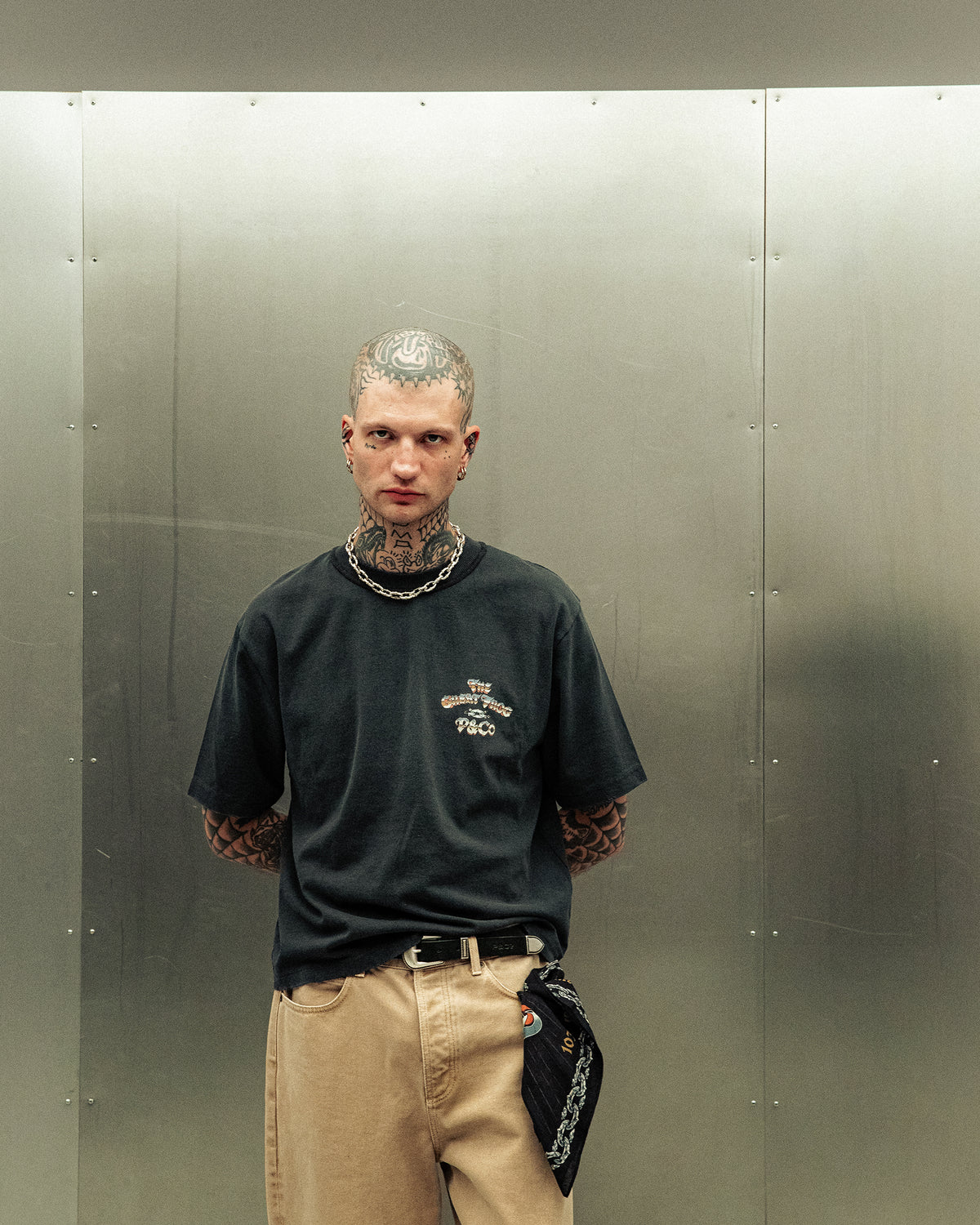 P&Co x TGF Boxy T-Shirt - Heavy Washed Black