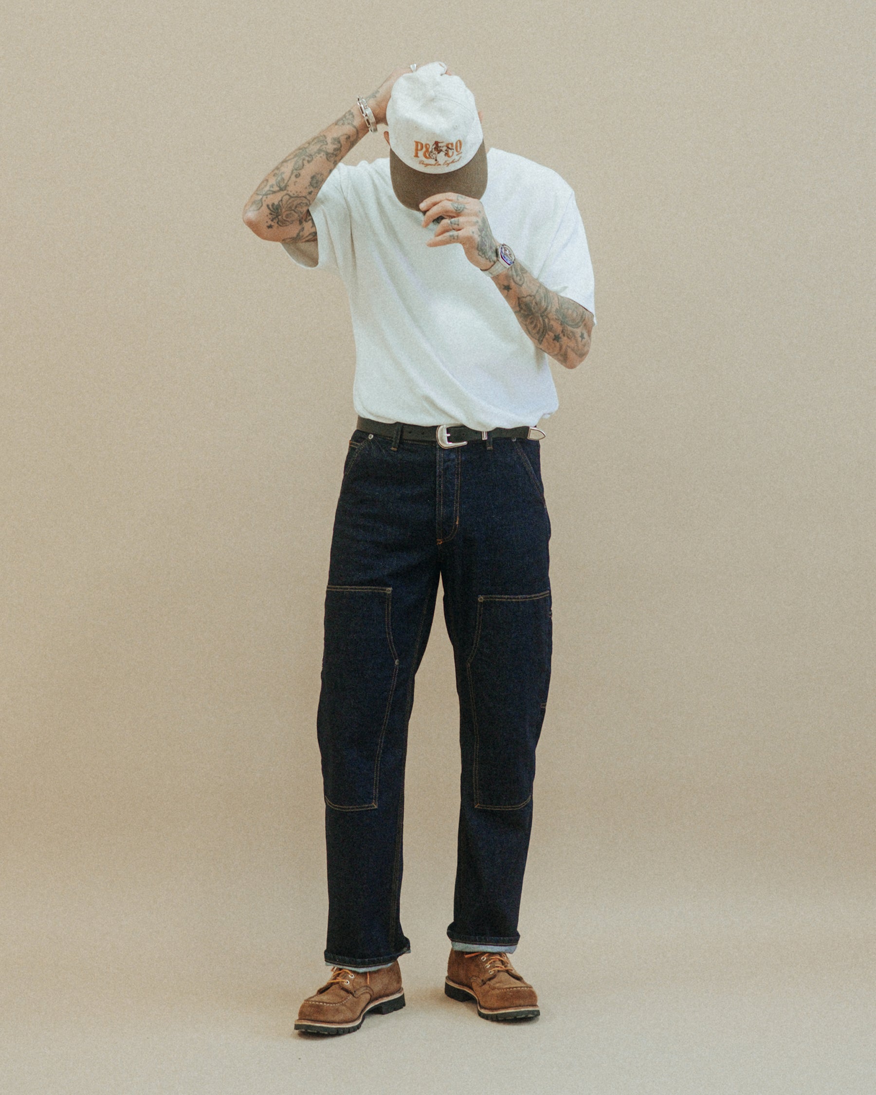 Raw Denim Carpenter Pants - Indigo