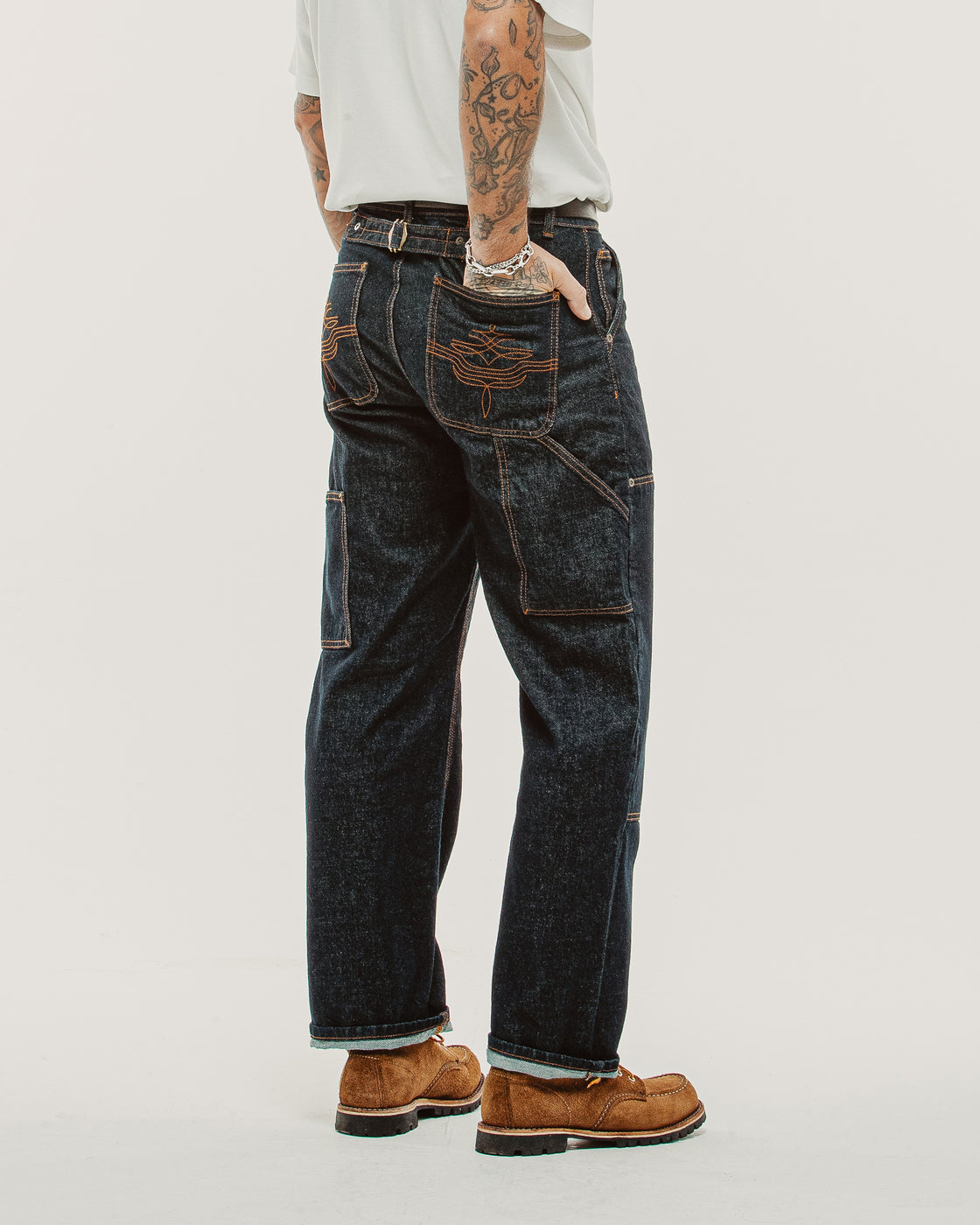 Raw Denim Carpenter Pants - Indigo