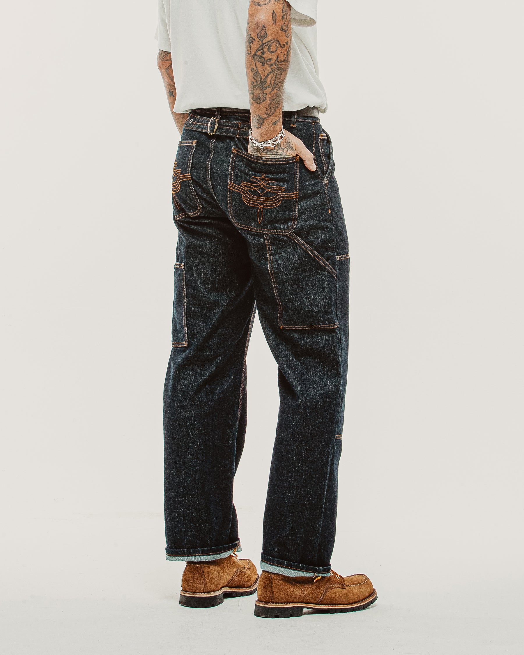 Raw Denim Carpenter Pants - Indigo