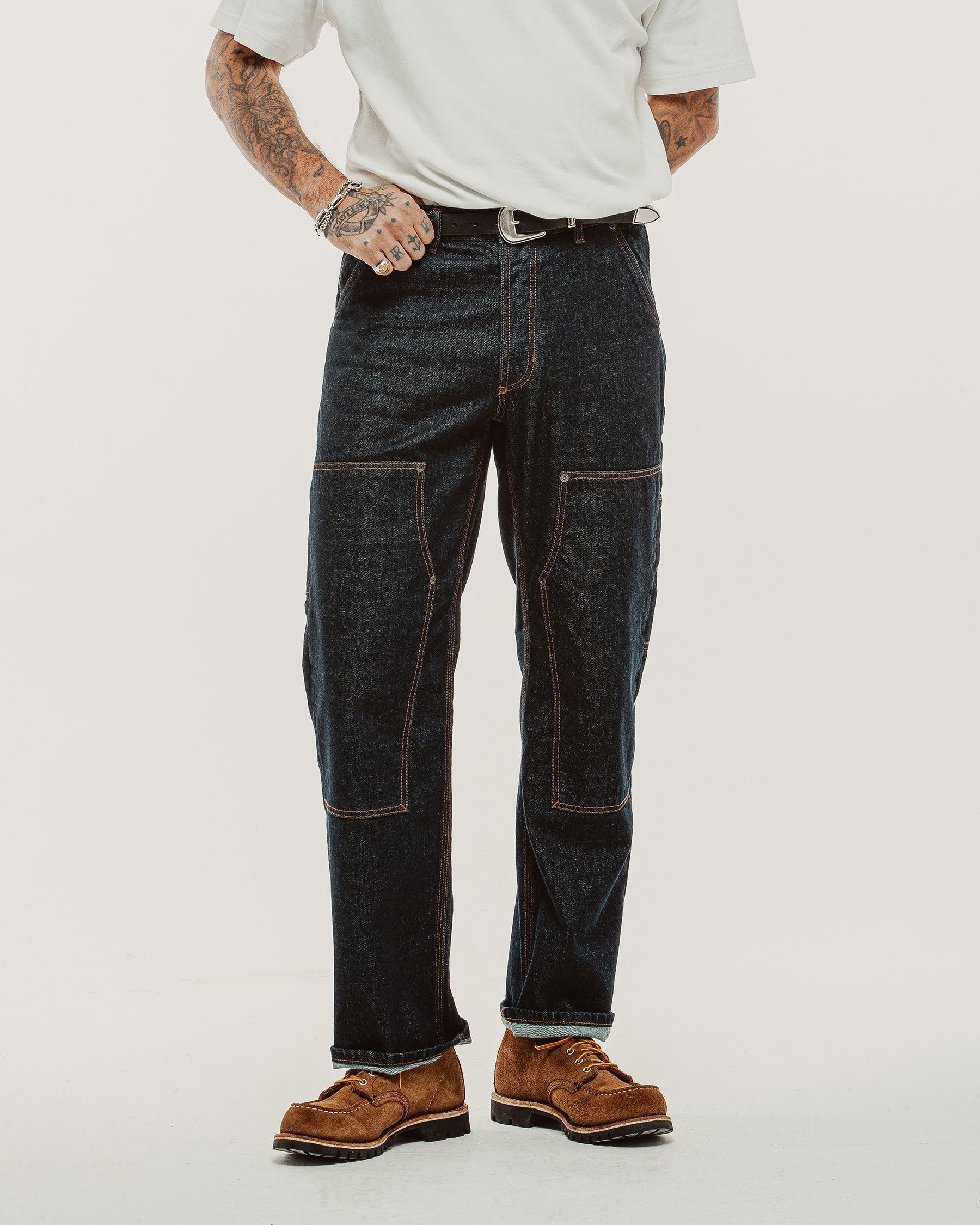 Raw Denim Carpenter Pants - Indigo