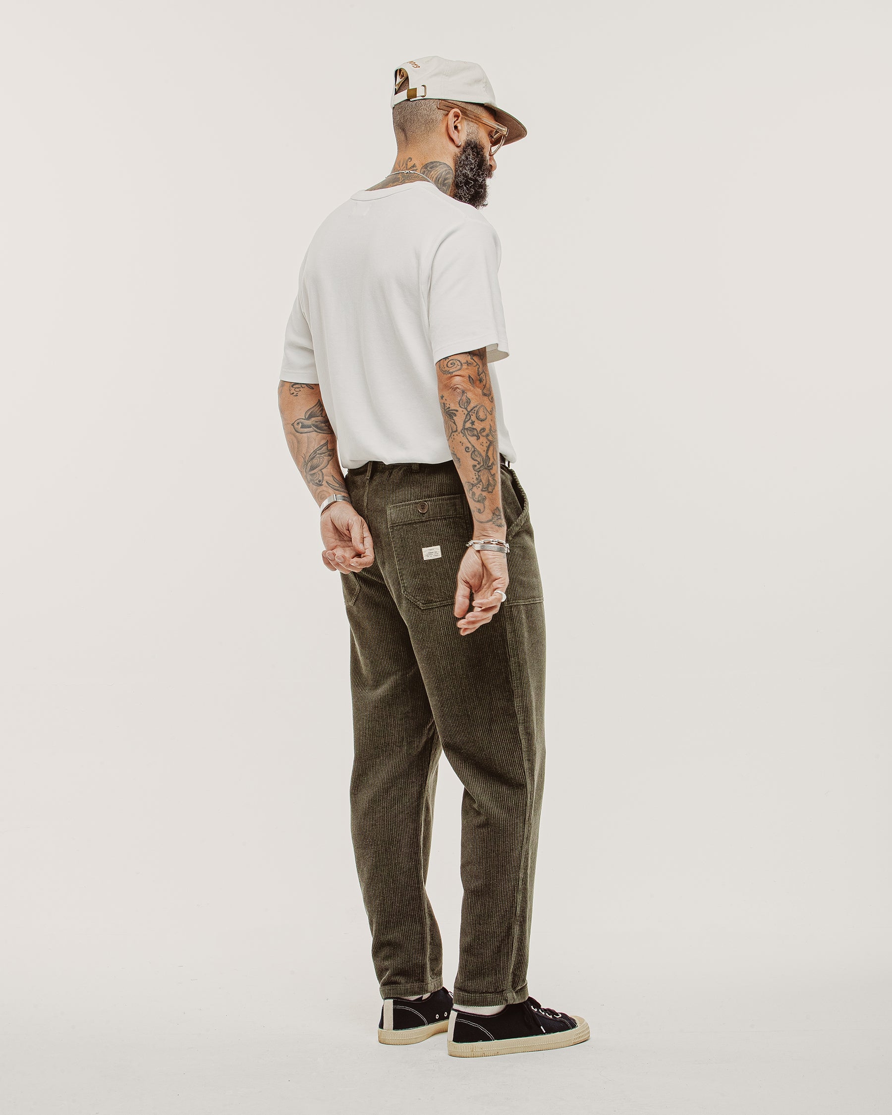 Cord Service Fatigue Pants - Woodland Green