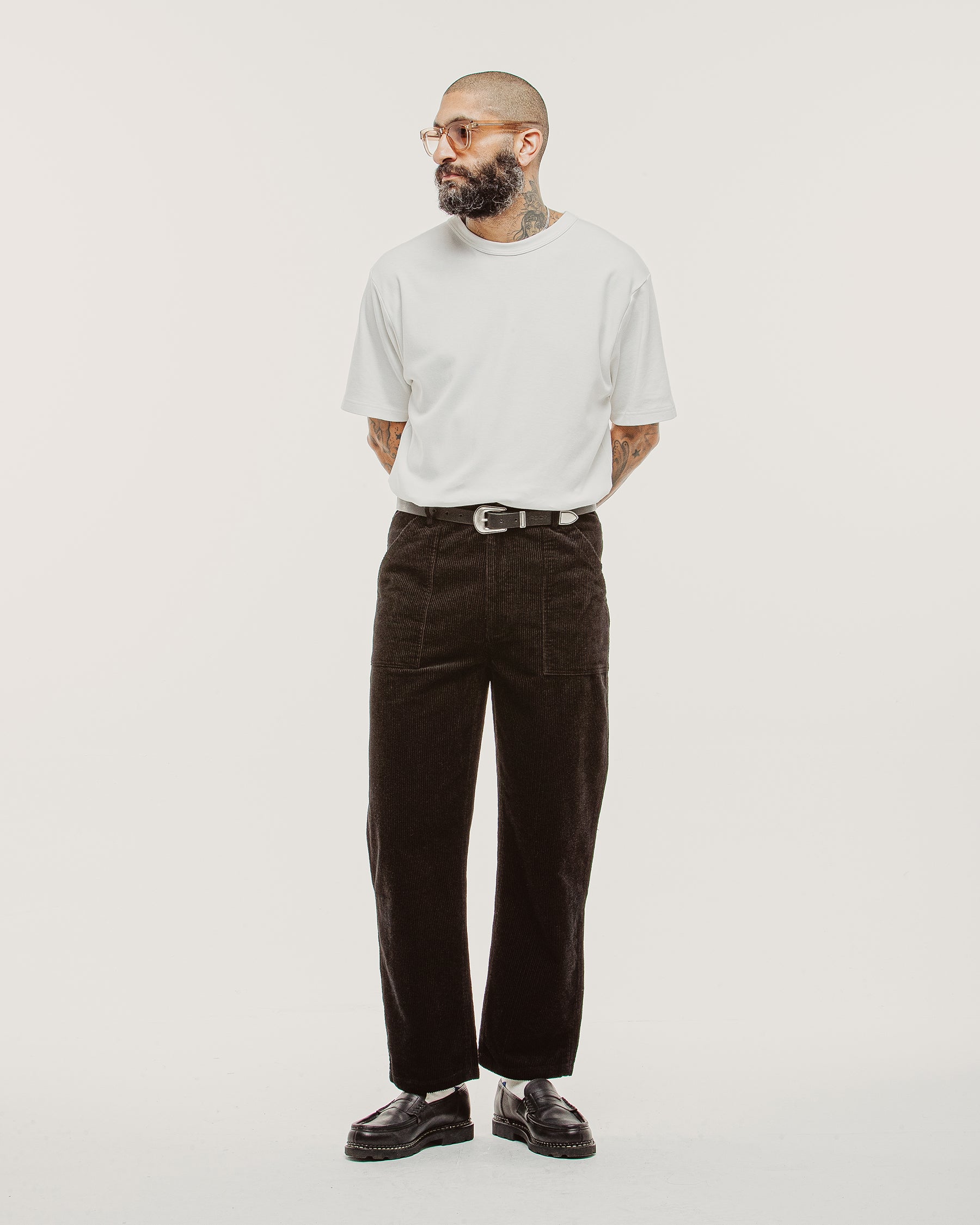 Cord Service Fatigue Pants - Black