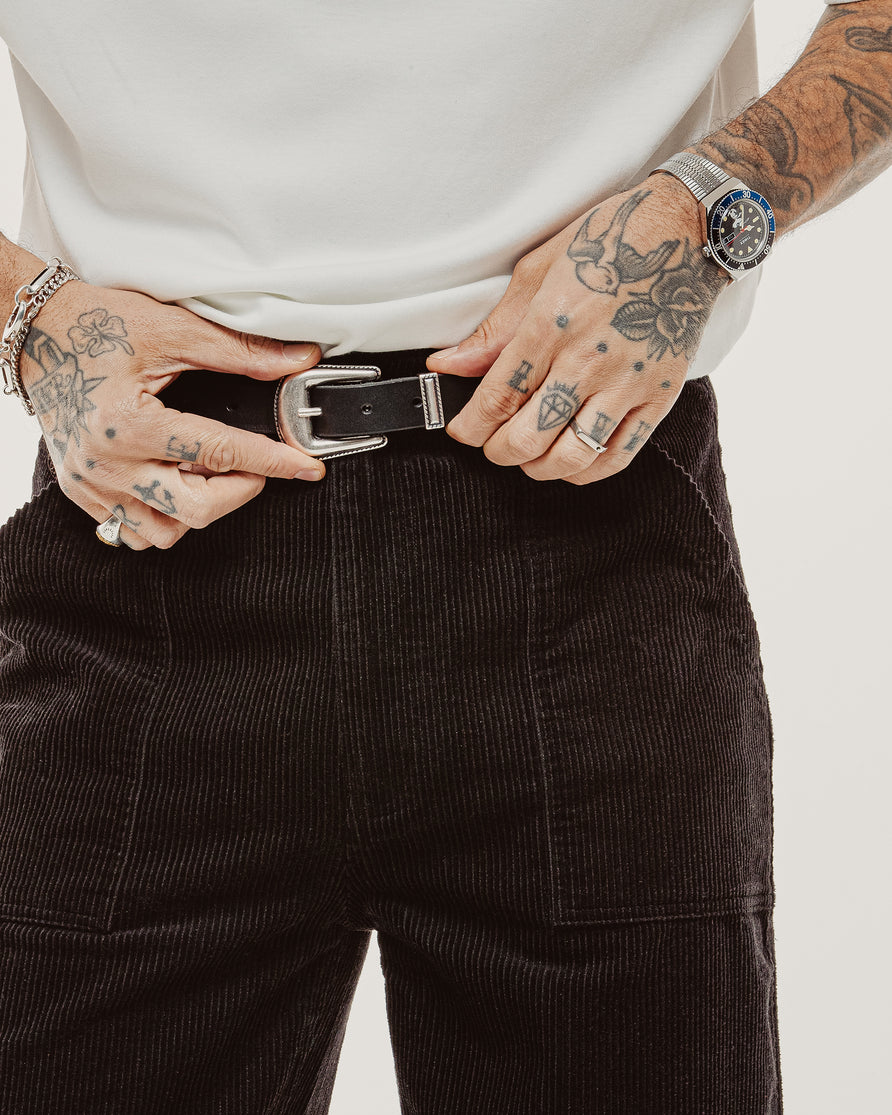 Cord Service Fatigue Pants - Black