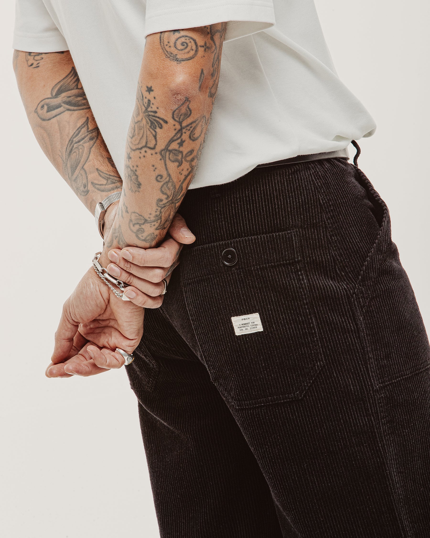 Cord Service Fatigue Pants - Black