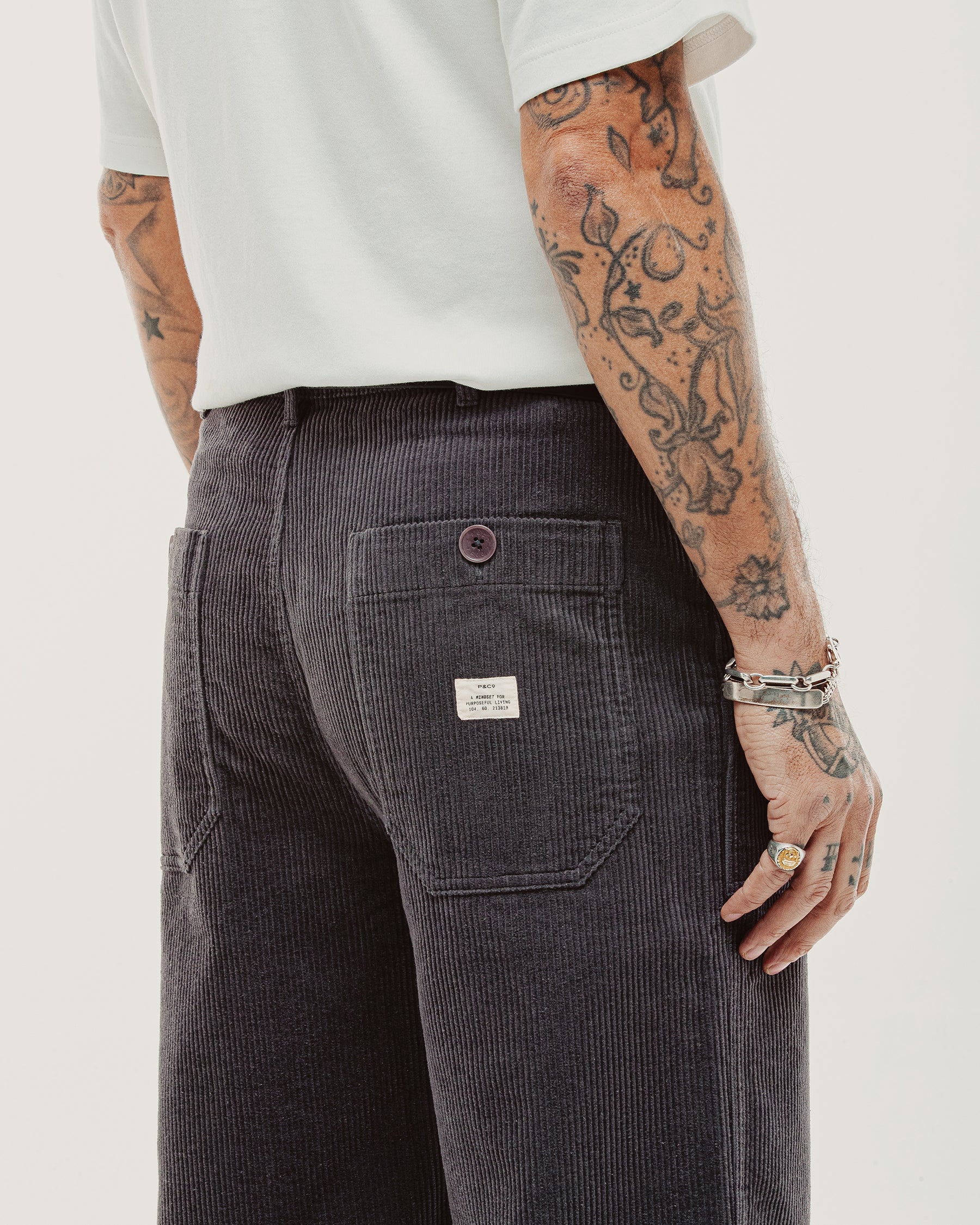 Cord Service Fatigue Pants - Slate Grey