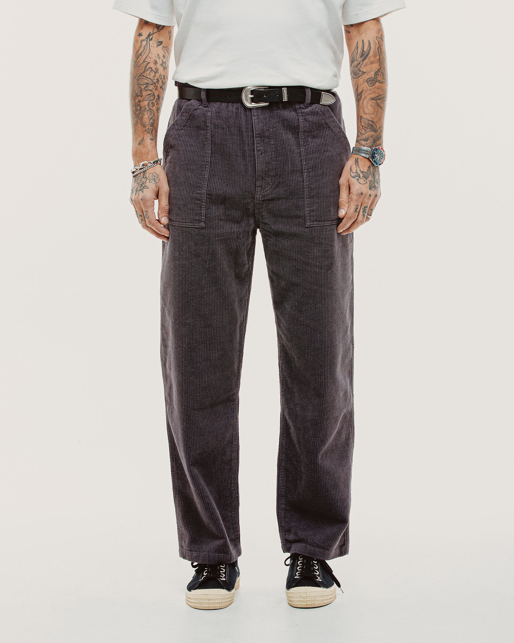 Cord Service Fatigue Pants - Slate Grey