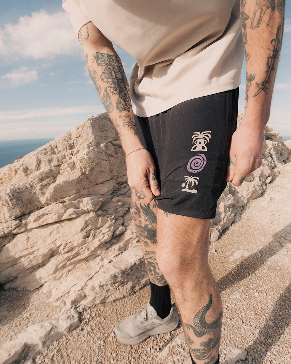 Tropics 2-in-1 Trail Short - Black & Slate