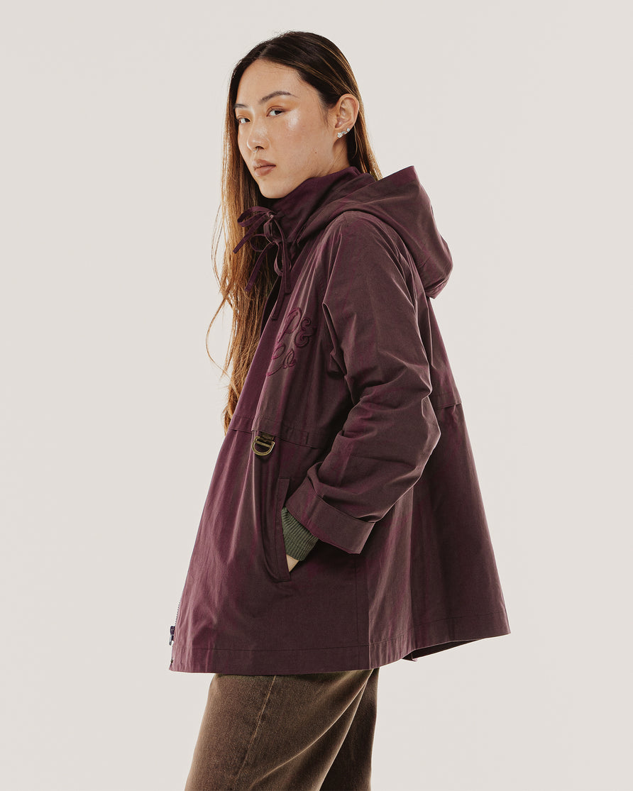 Roxy Swing Raincoat - Aubergine
