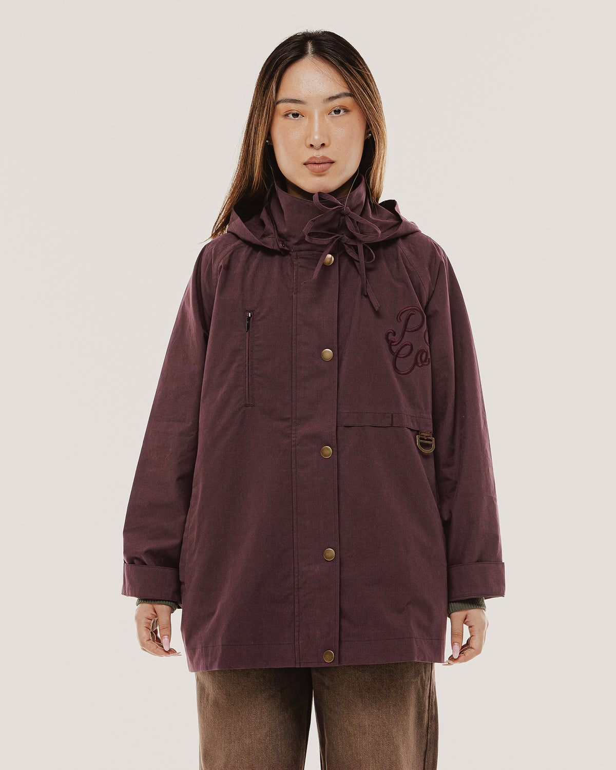 Roxy Swing Raincoat - Aubergine