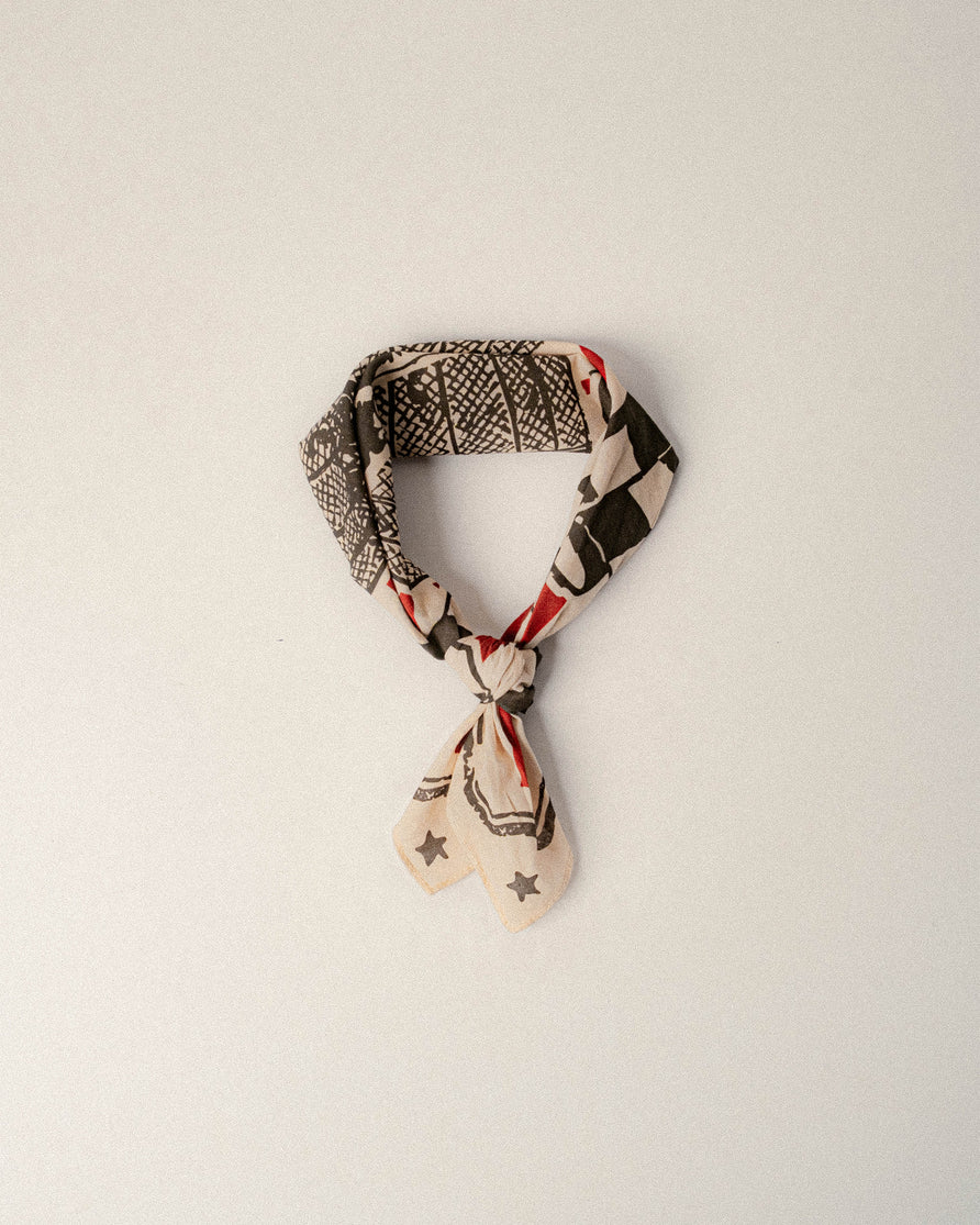 Globe Of Death Bandana - Ecru