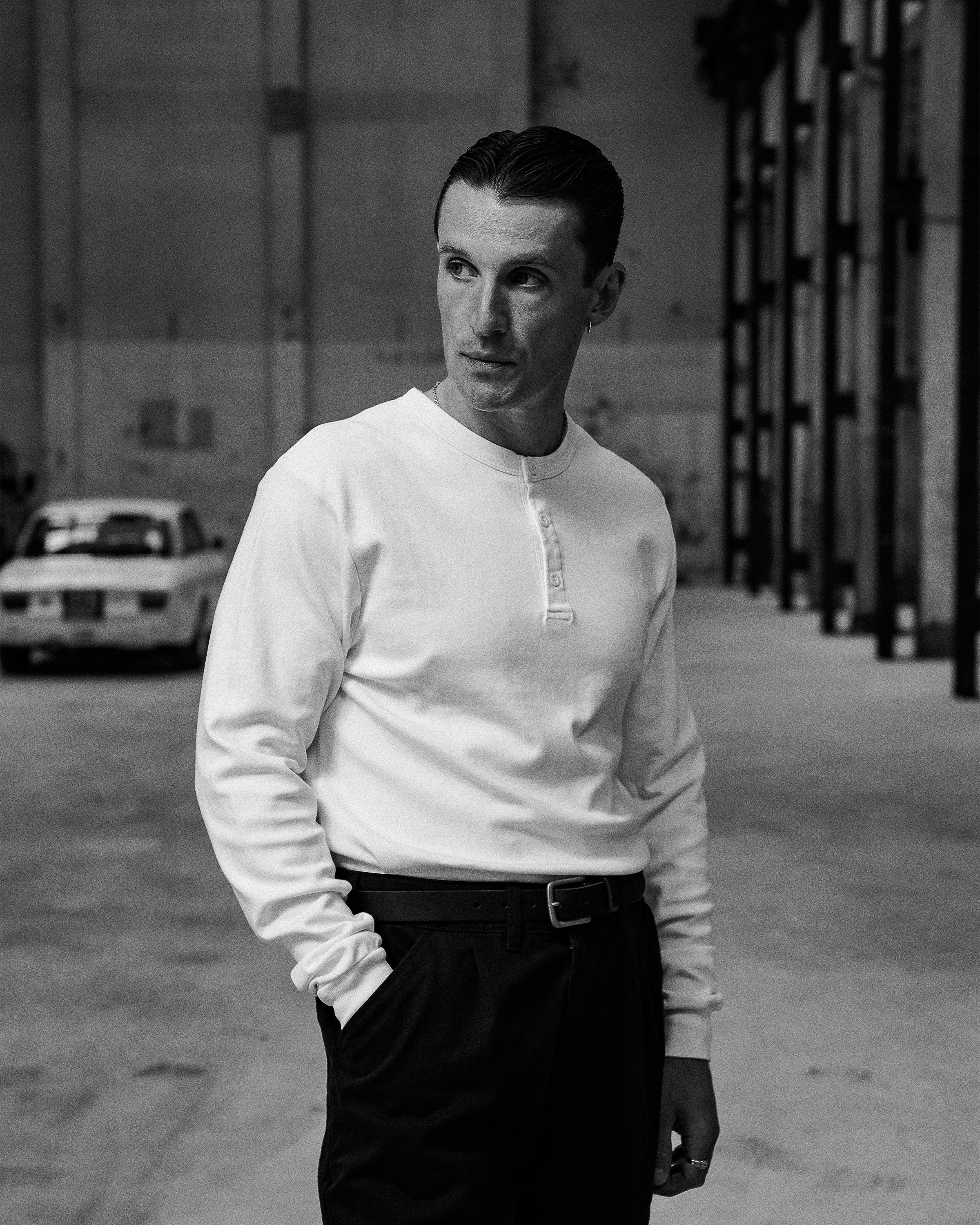 Crafted Heavyweight Henley Bundle - Washed Black & Off White