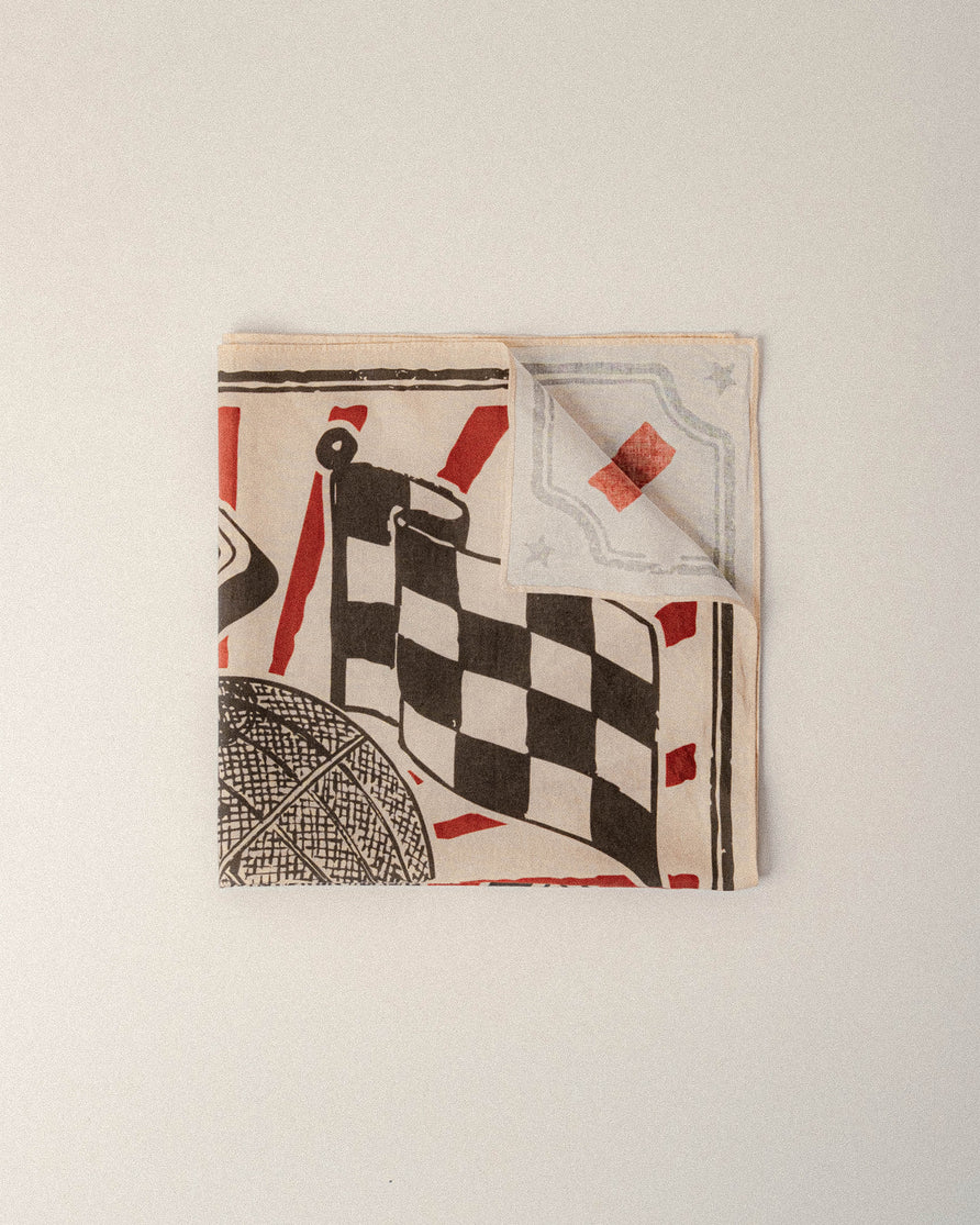 Globe Of Death Bandana - Ecru