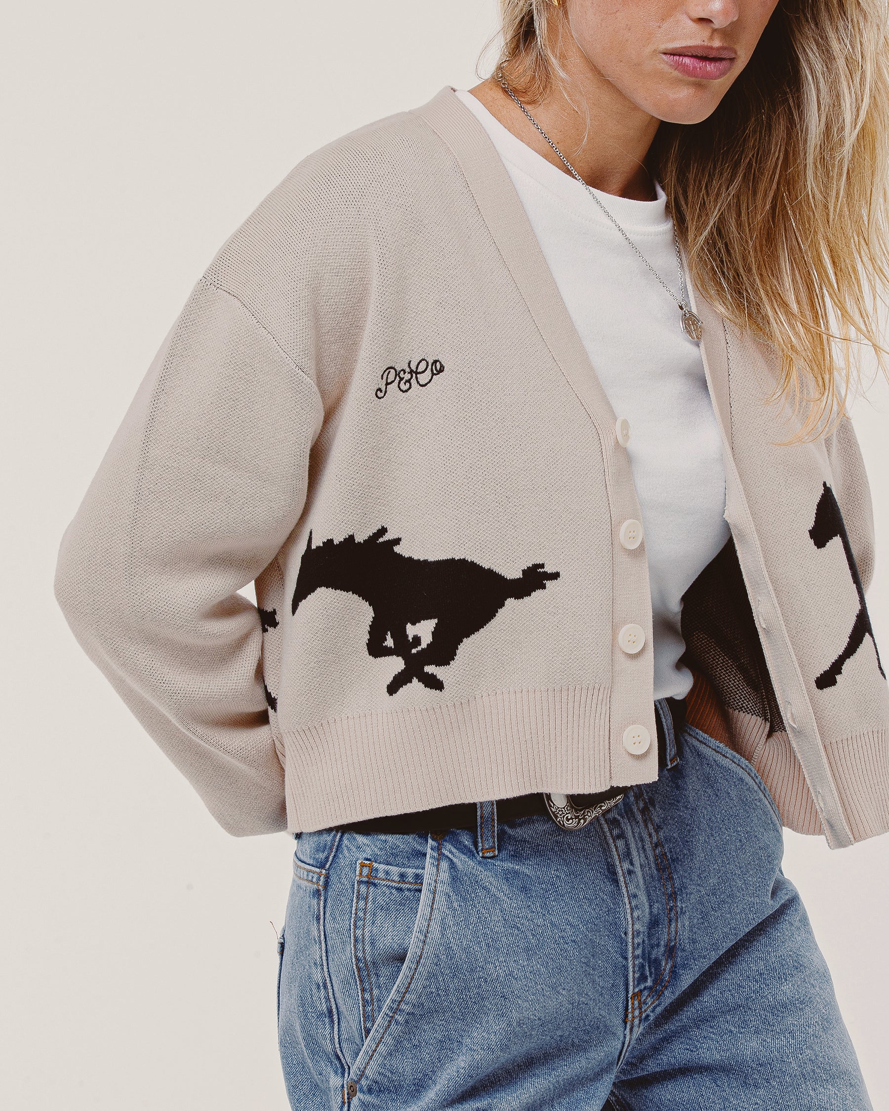 Ecru Nora Cotton Cardigan | Women's Knitwear ‐ P&Co - A Mindset