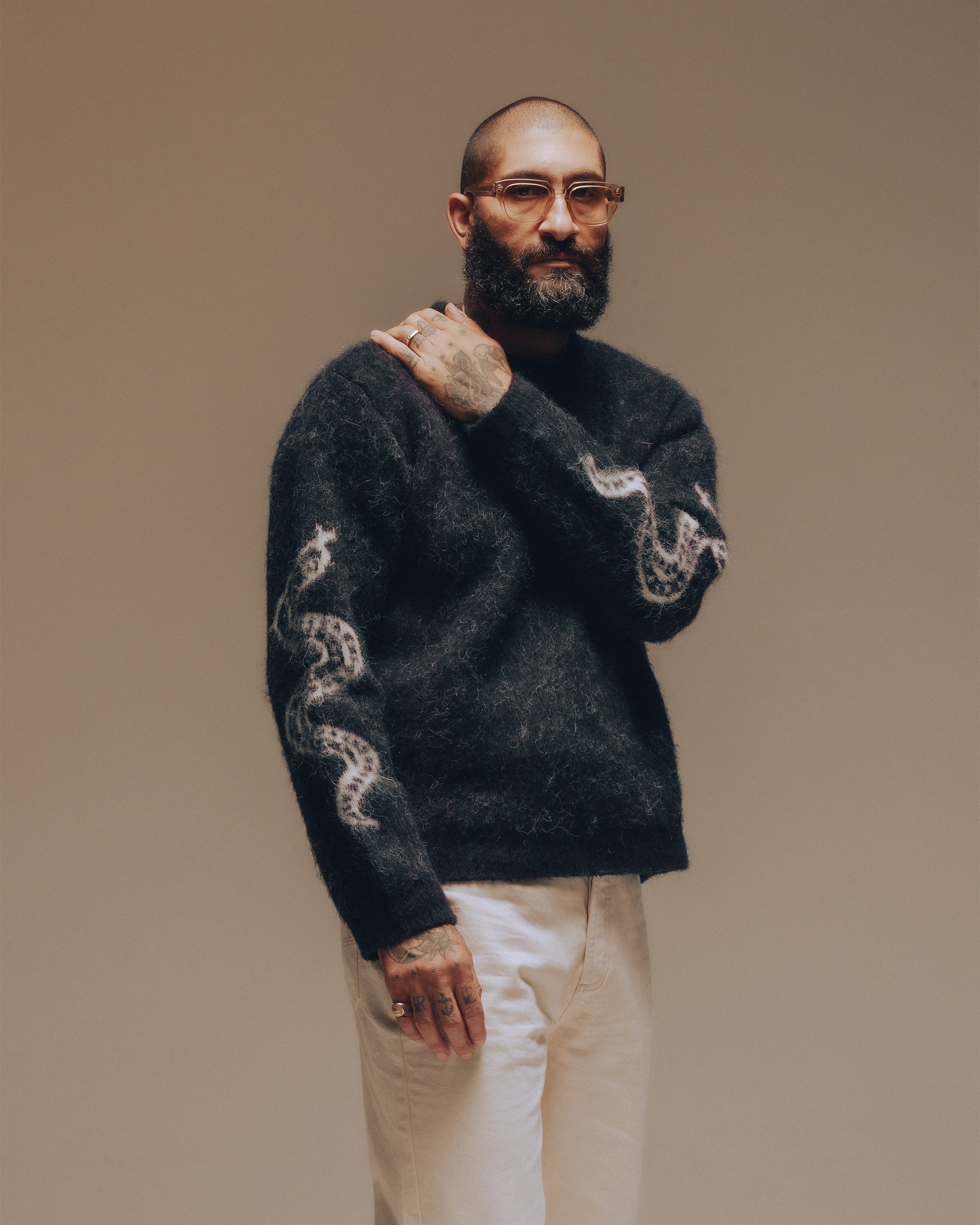 Toro Knitted Jumper - Washed Black