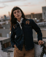 Ryder Embroidered Denim Shirt - Raw Indigo