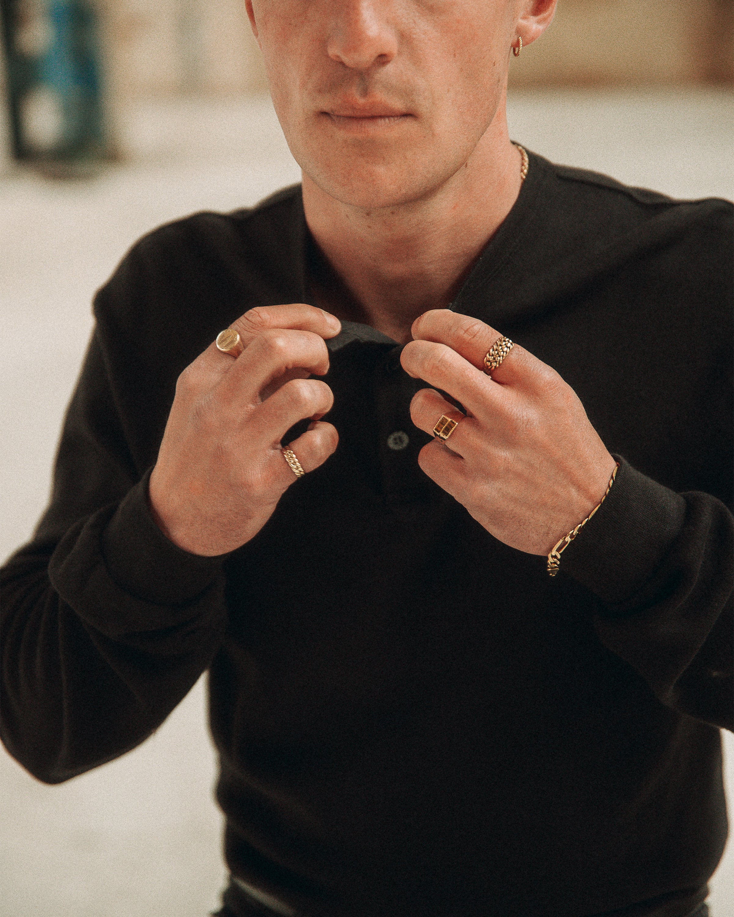 Crafted Heavyweight Henley Bundle - Washed Black & Off White