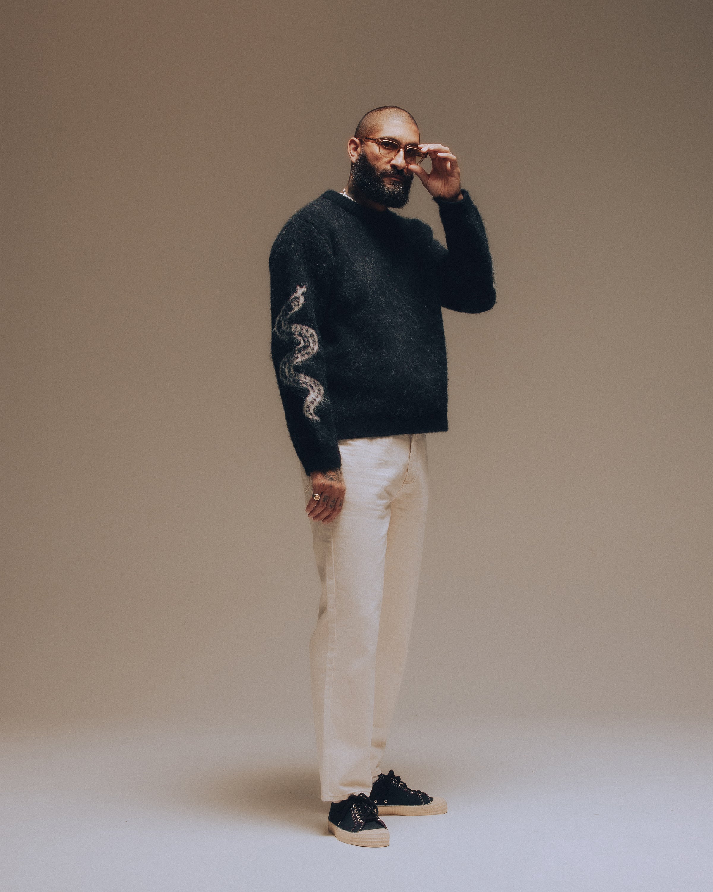 Toro Knitted Jumper - Washed Black