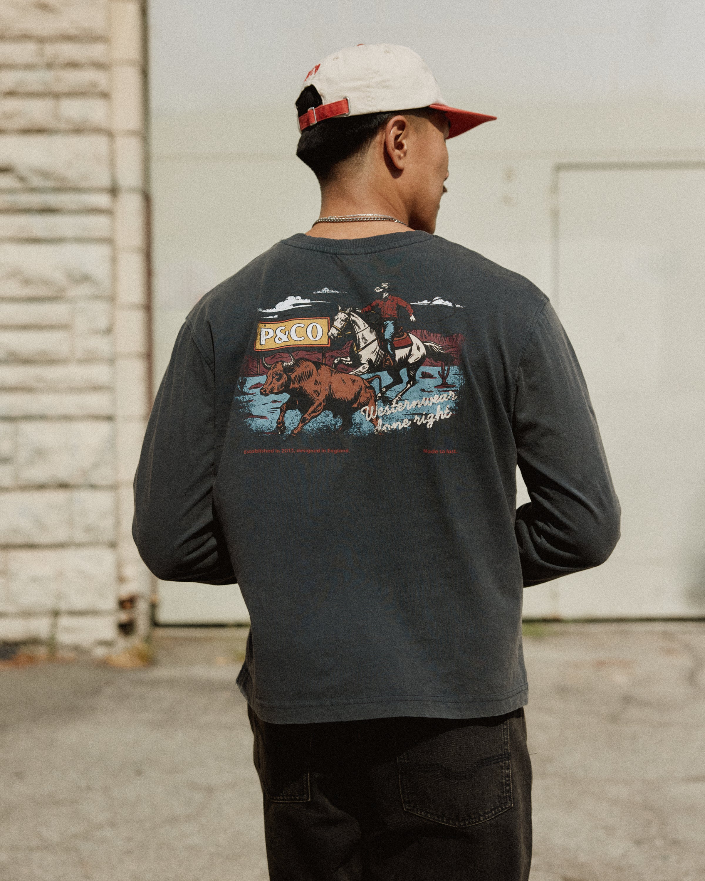 Western Wear Unisex Longsleeve T-Shirt - Acid Wash