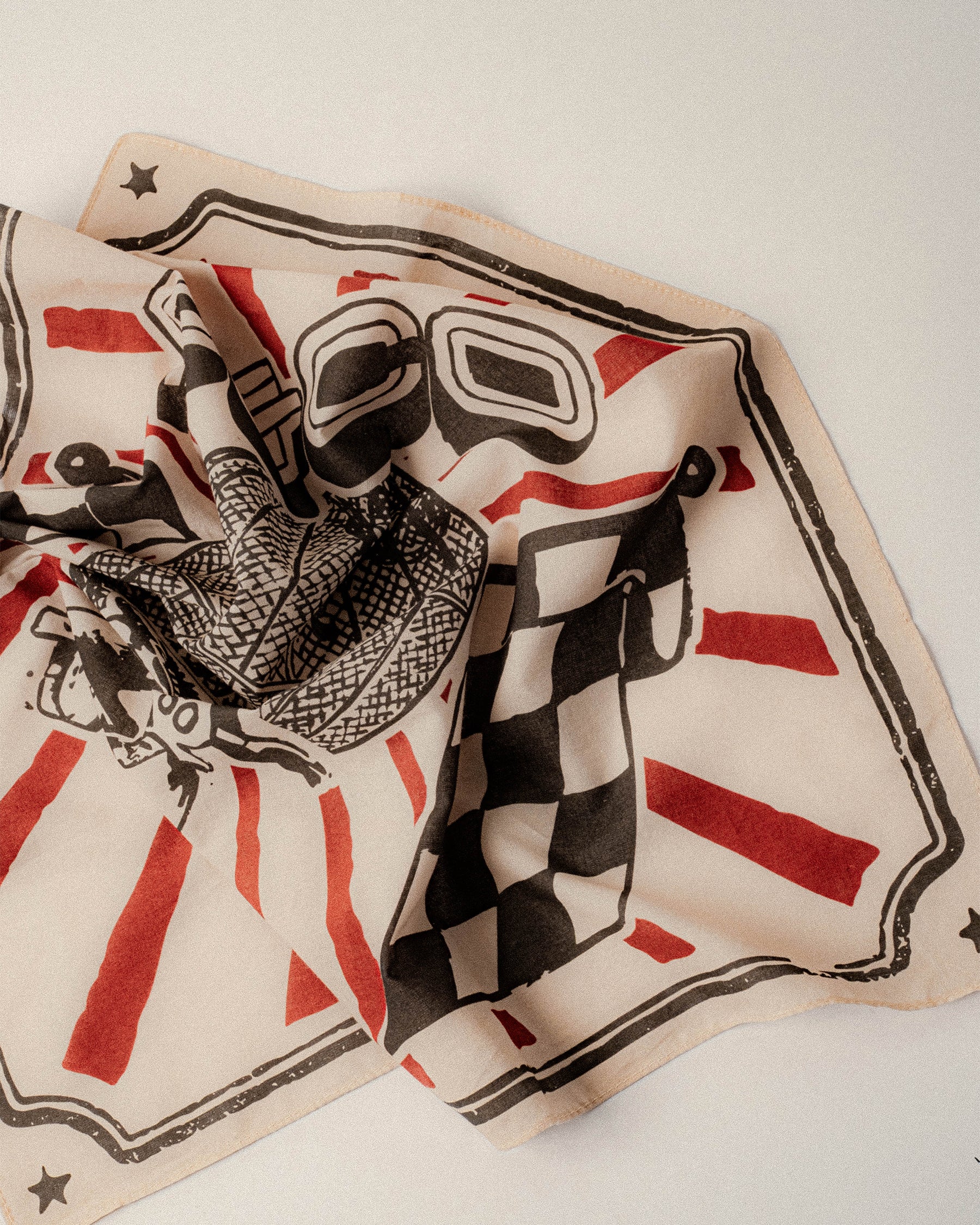 Globe Of Death Bandana - Ecru