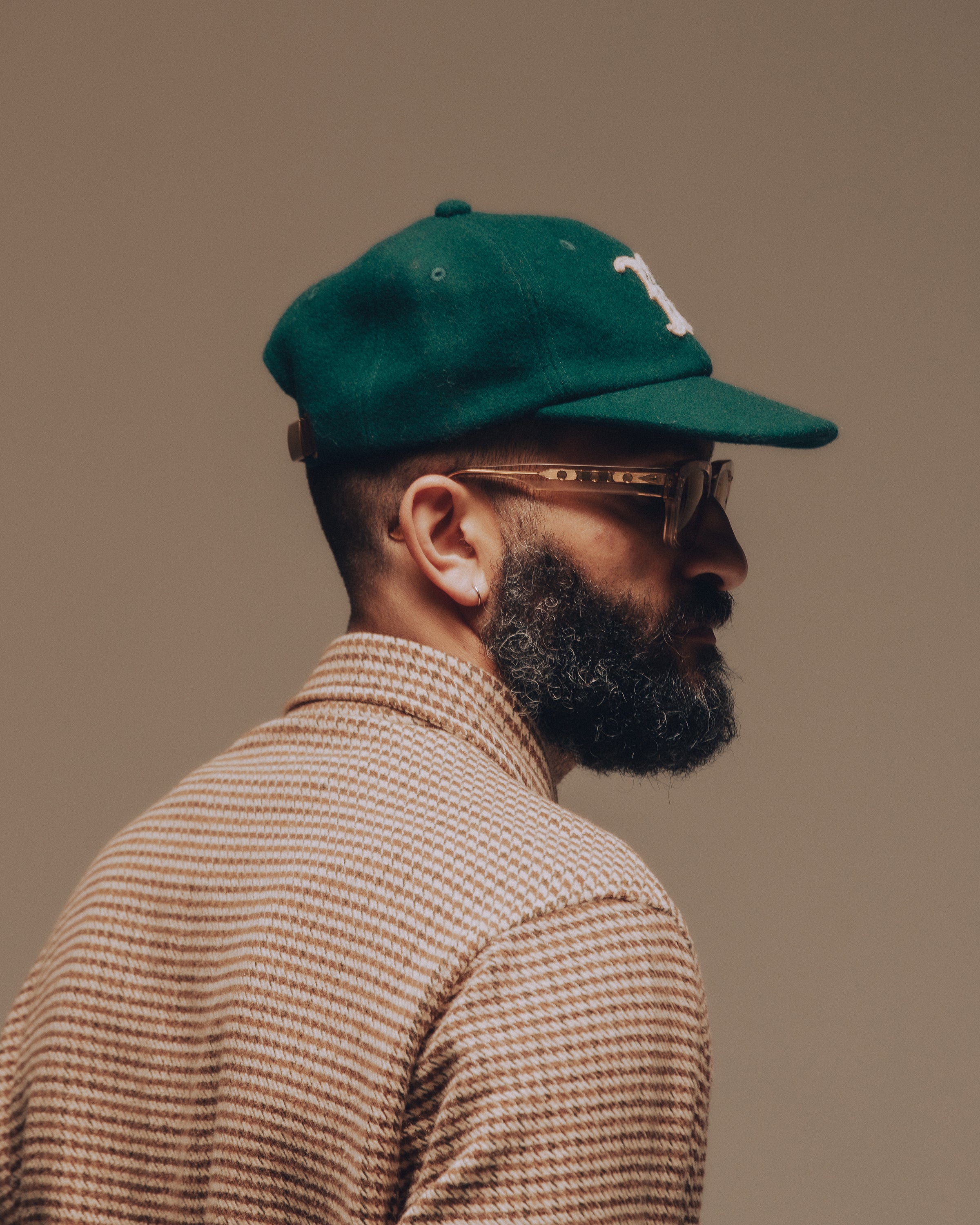 Woodland Green Varsity Wool 6 Panel Cap | Hats & Beanies ‐ P&Co