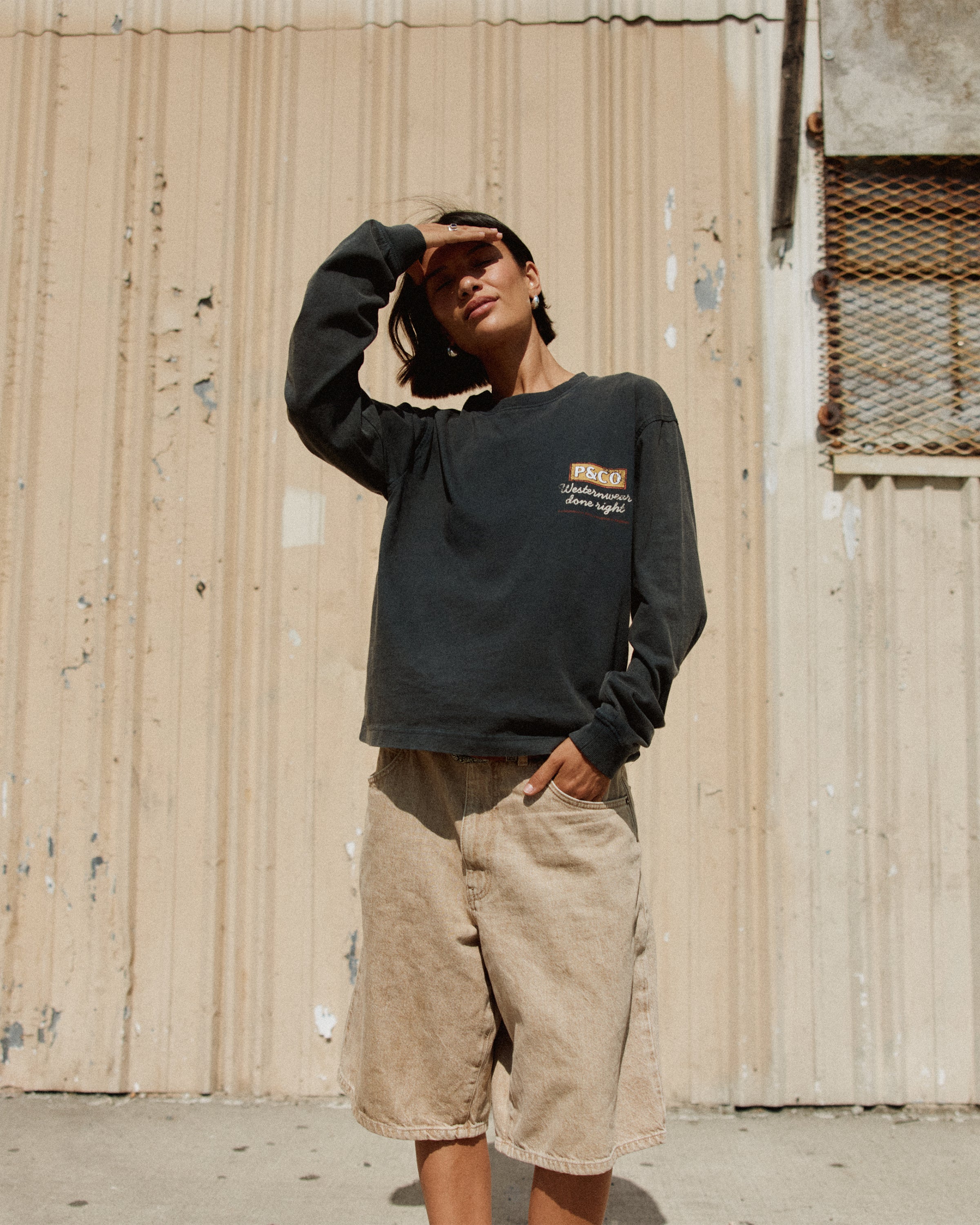 Acid Wash Western Wear Unisex Longsleeve T-Shirt | Men's T-Shirts