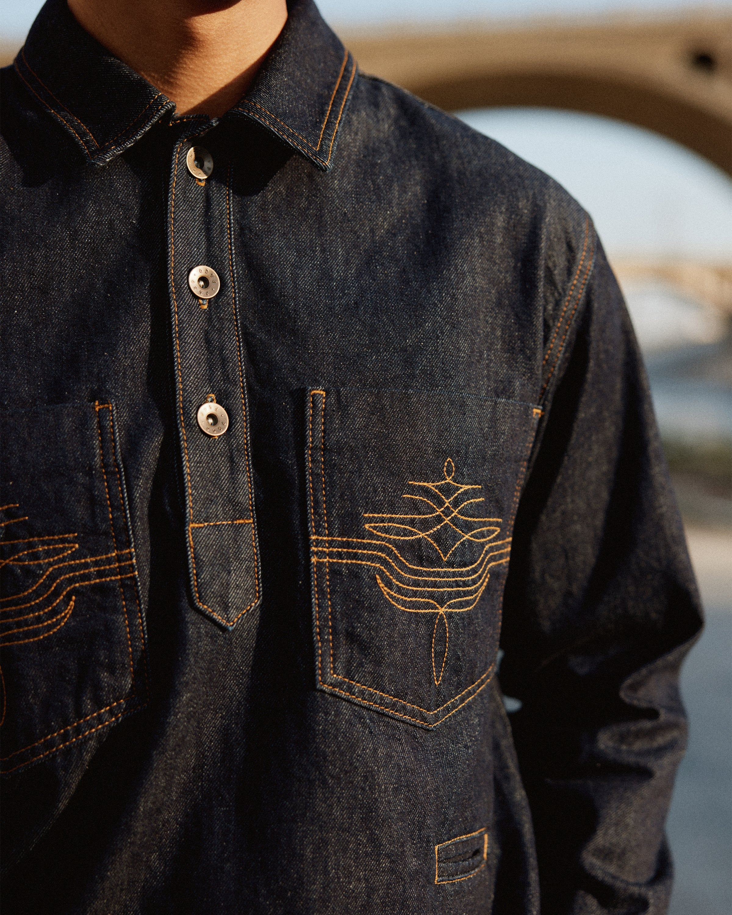 Crafter Smock - Raw Indigo