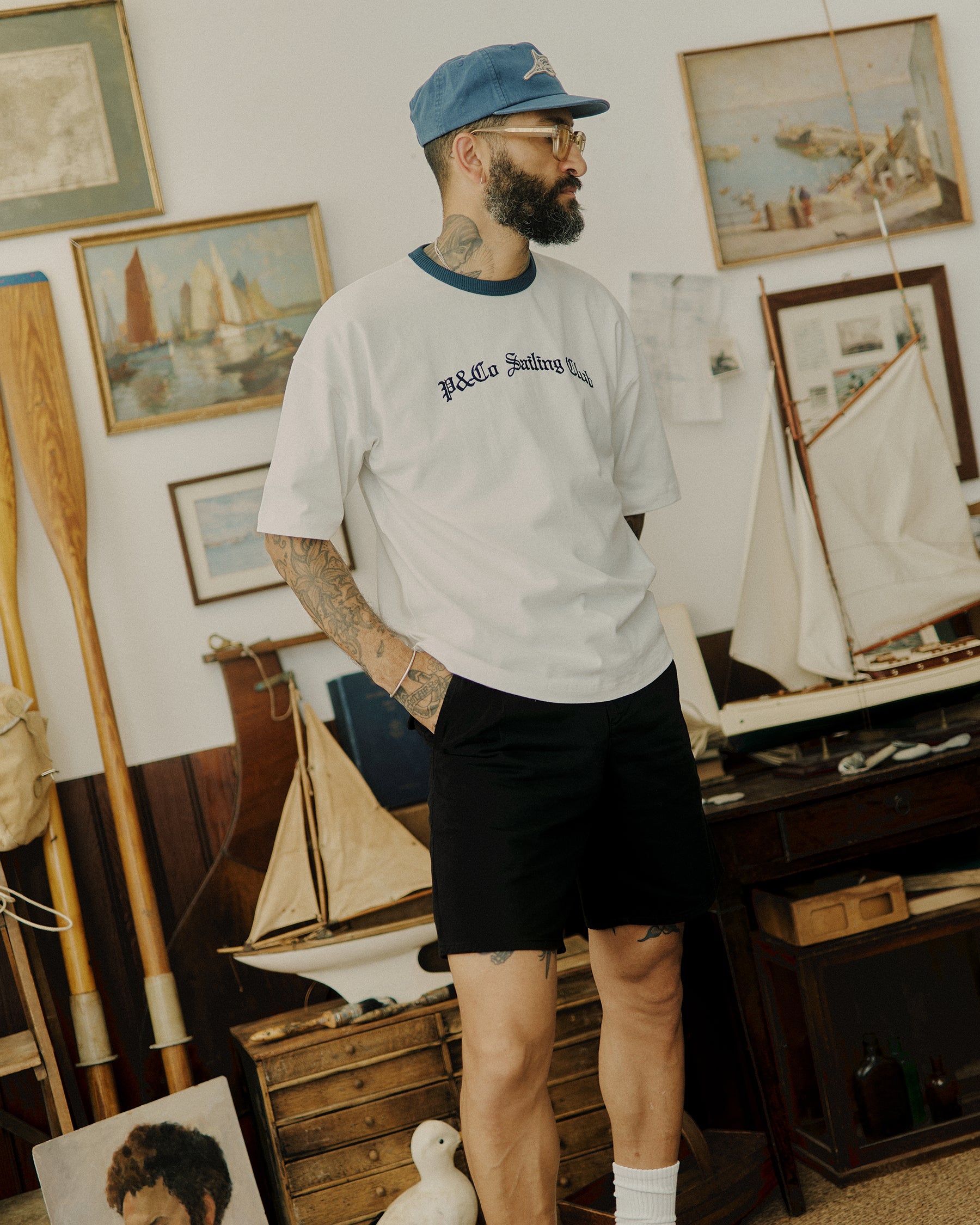 Sailing Club Embroidered Boxy Jersey - Off White