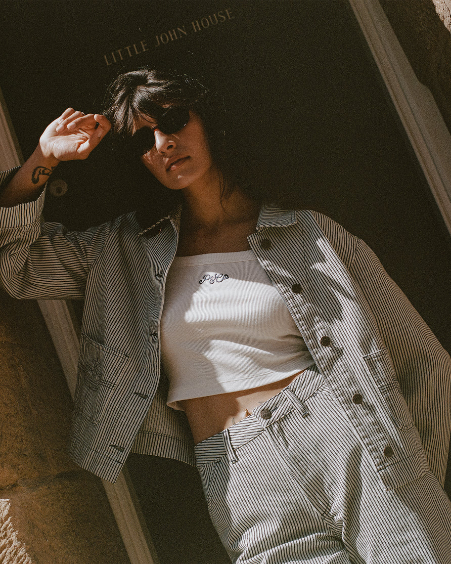 Frankie Chore Jacket - White Hickory