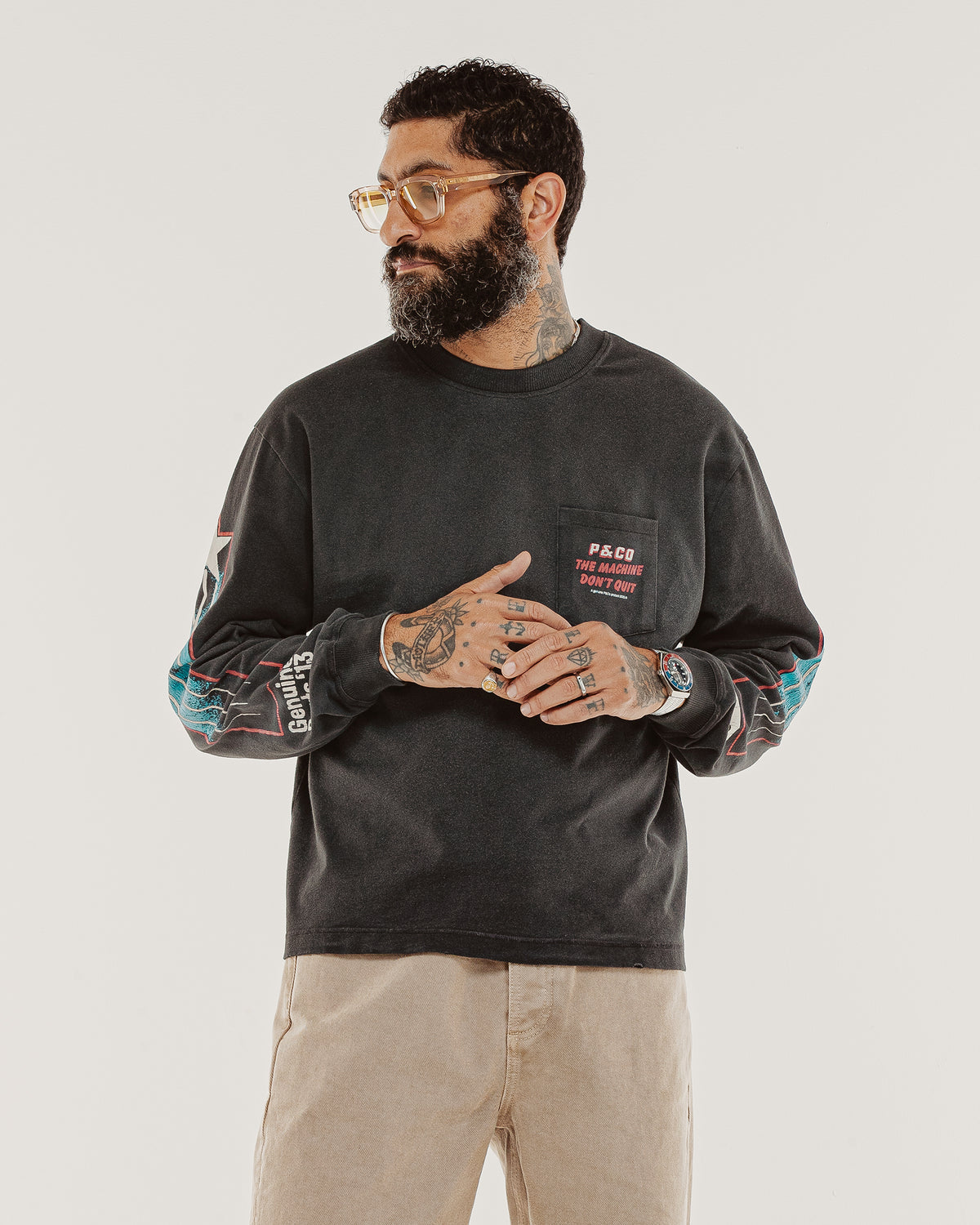 Machine Boxy Longsleeve - Vintage Black