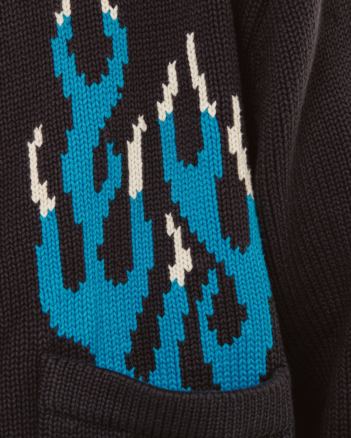 Valley Intarsia Knit - Charcoal