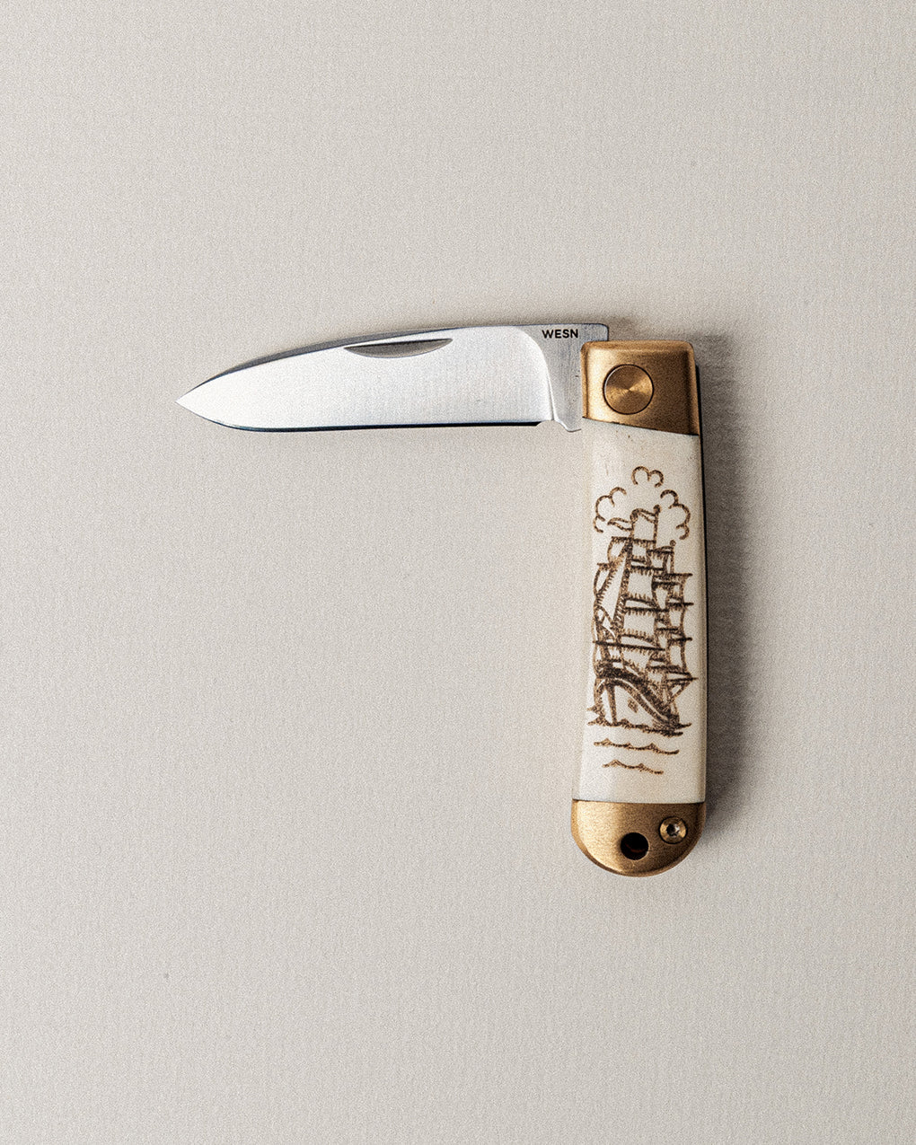 The Vessel Henry Knife - Brass & Bone